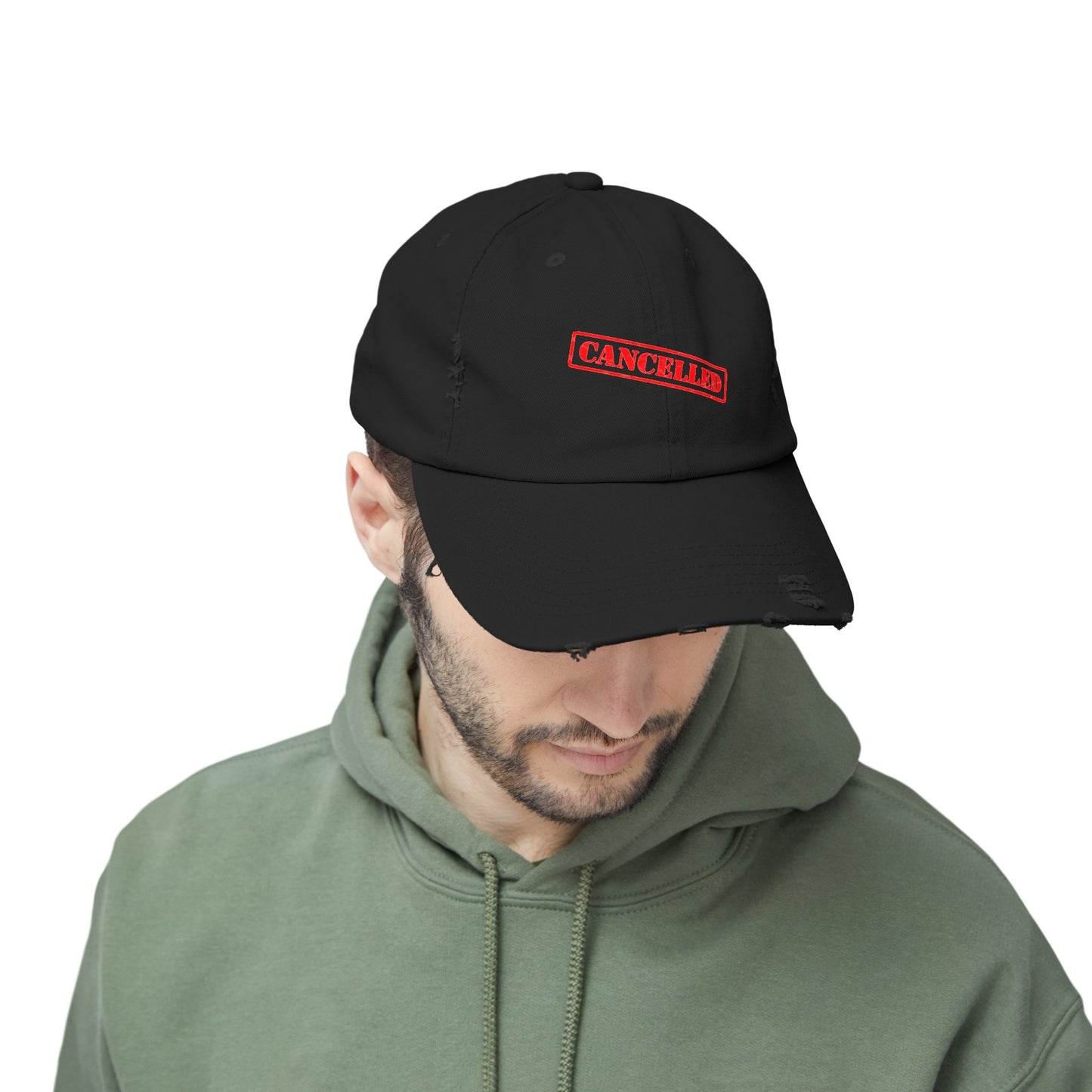 Cancelled (Viral Meme) Unisex Distressed Cap