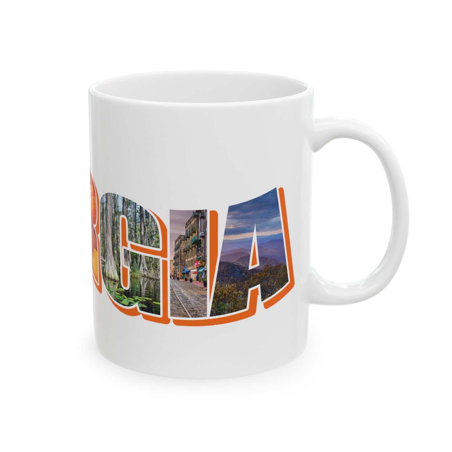 Georgia State Collage Ceramic Mug, (11oz, 15oz)