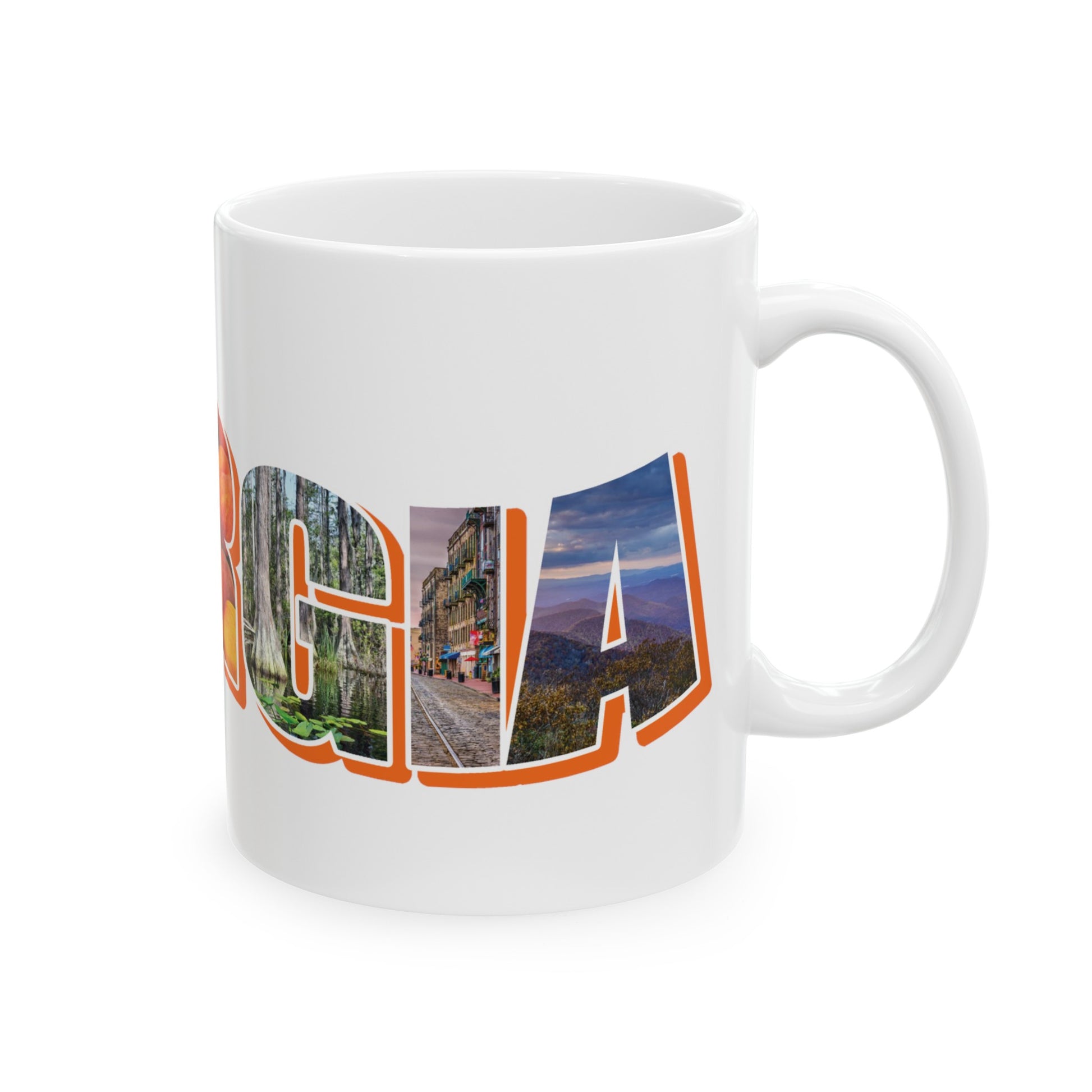 Georgia State Collage Ceramic Mug, (11oz, 15oz)