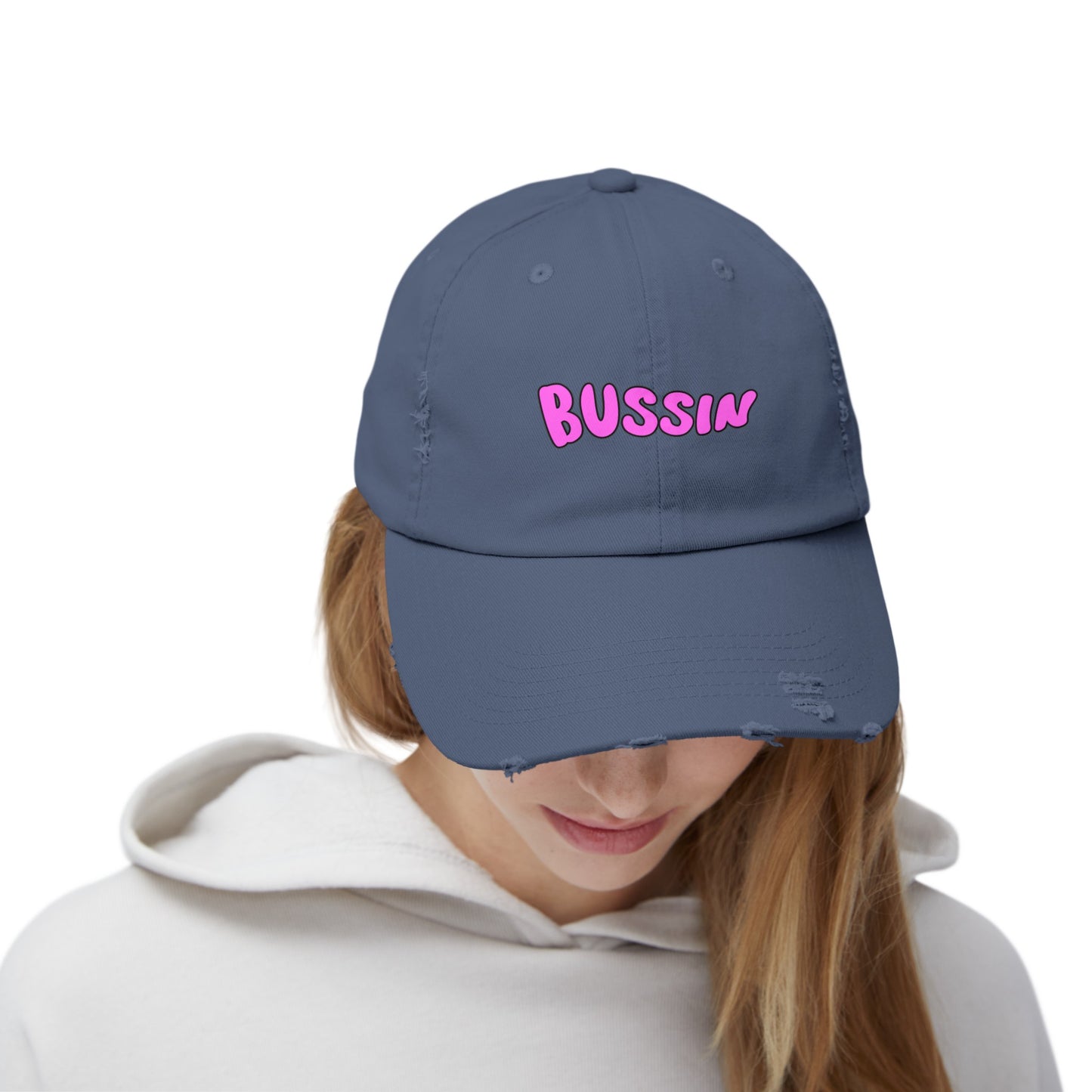 Bussin Unisex Distressed Cap