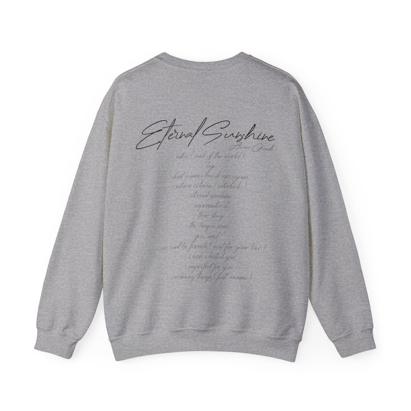 Eternal Sunshine Tracklist (Ariana Grande 2024) Unisex Sweatshirt