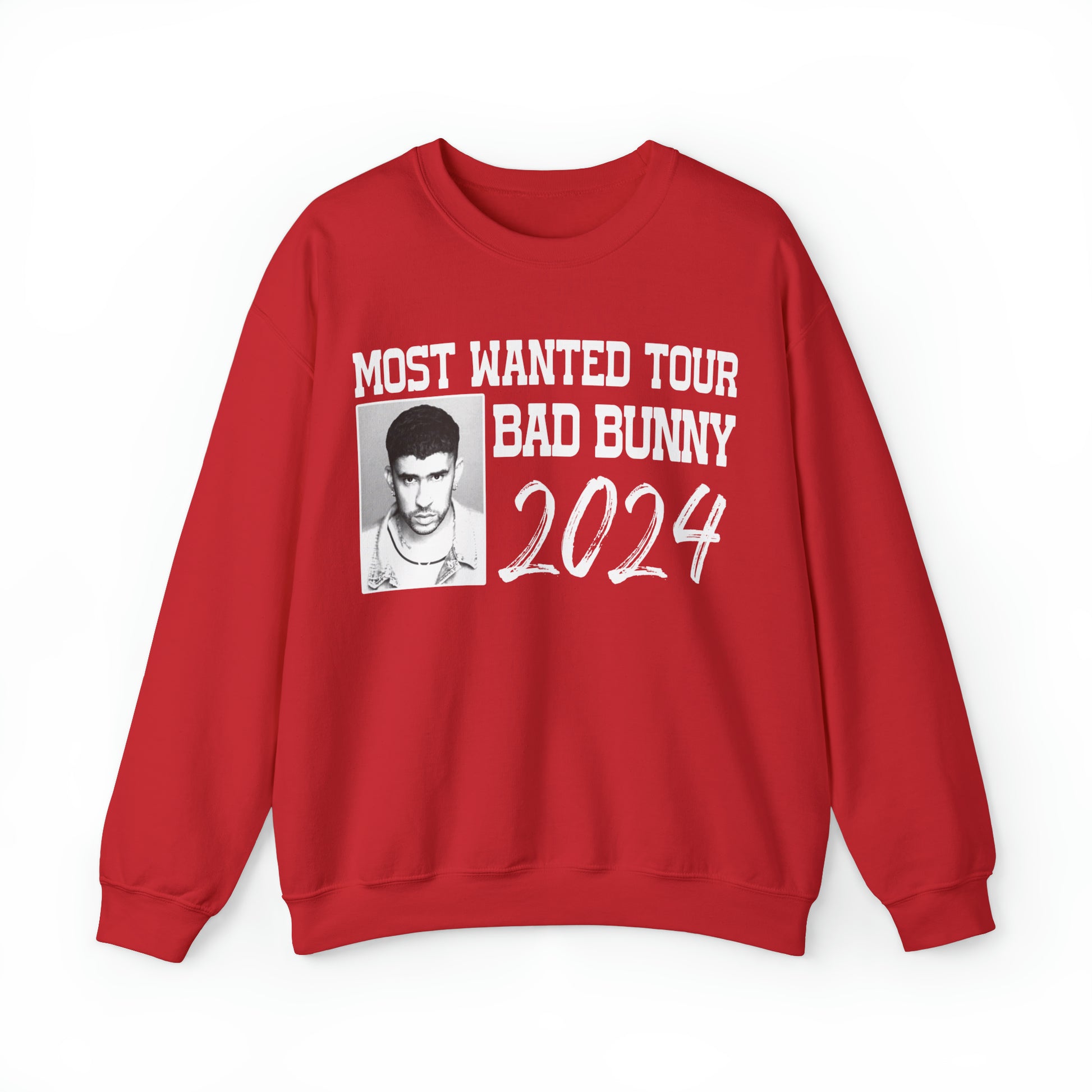 Most Wanted Tour Dates 2024 (Bad Bunny)  Unisex Heavy Blend™ Crewneck Sweatshirt