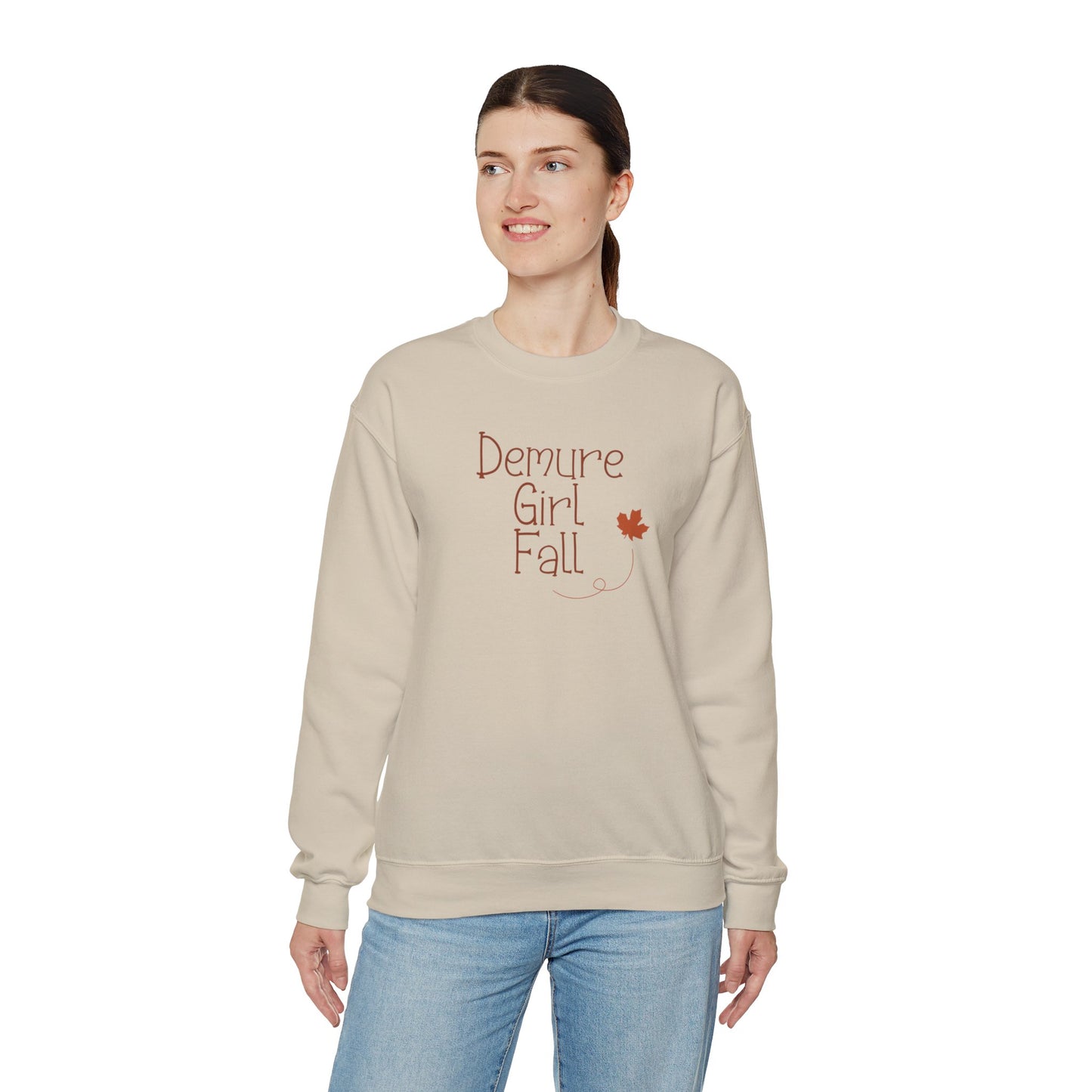 Demure Girl Fall Unisex Crewneck Sweatshirt