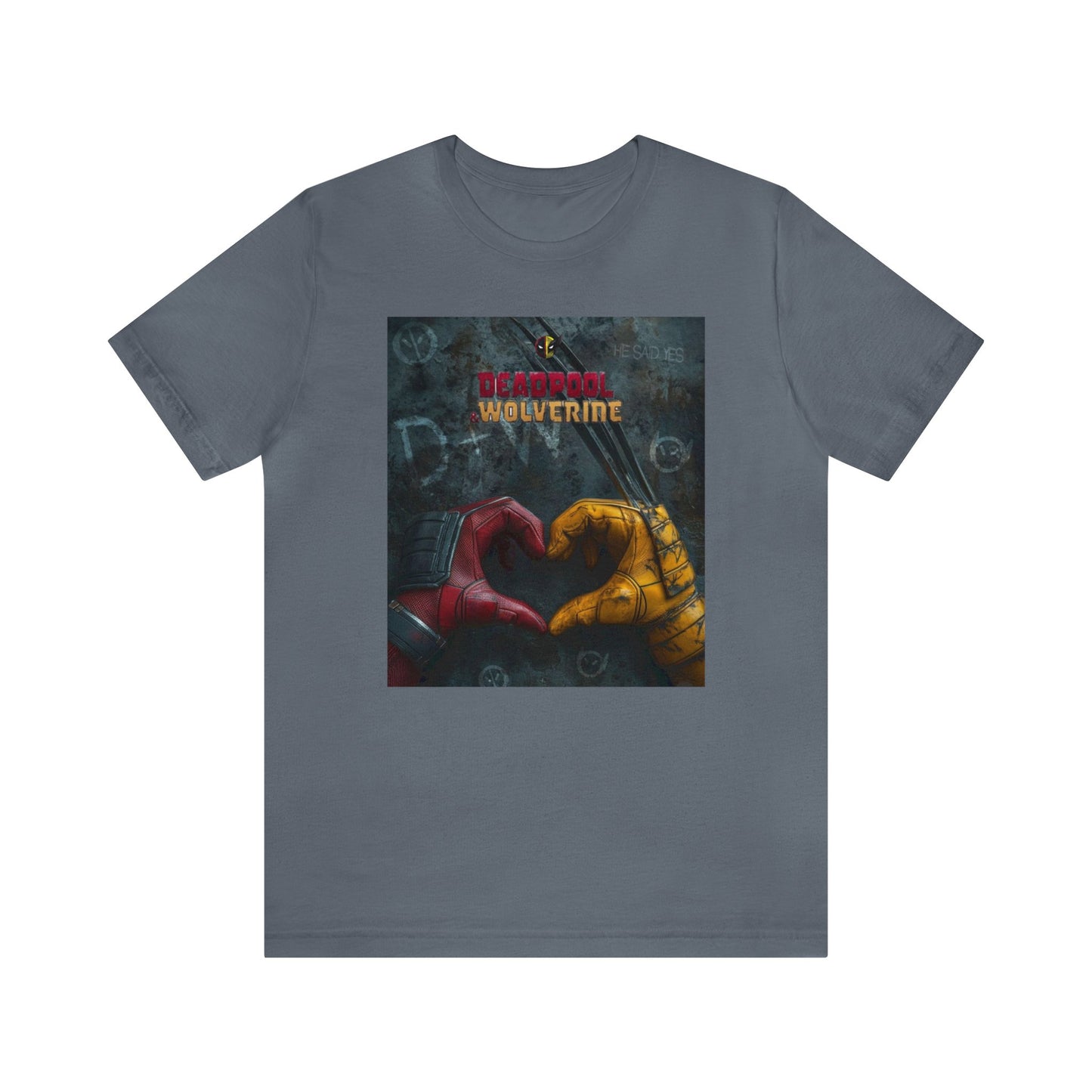 Deadpool & Wolverine hearts love humor movie Unisex shirt