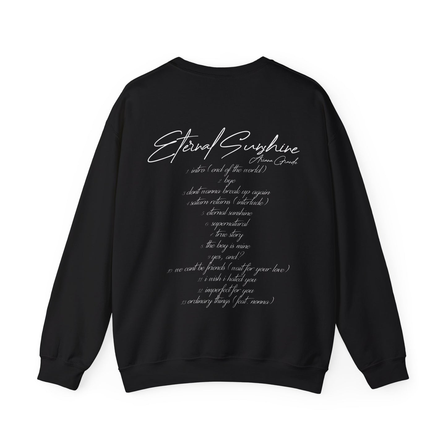 Eternal Sunshine Tracklist (Ariana Grande 2024) Unisex Sweatshirt