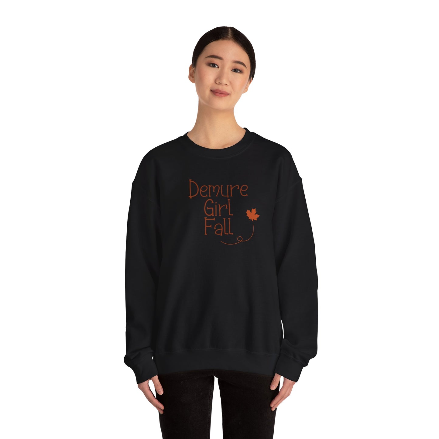 Demure Girl Fall Unisex Crewneck Sweatshirt