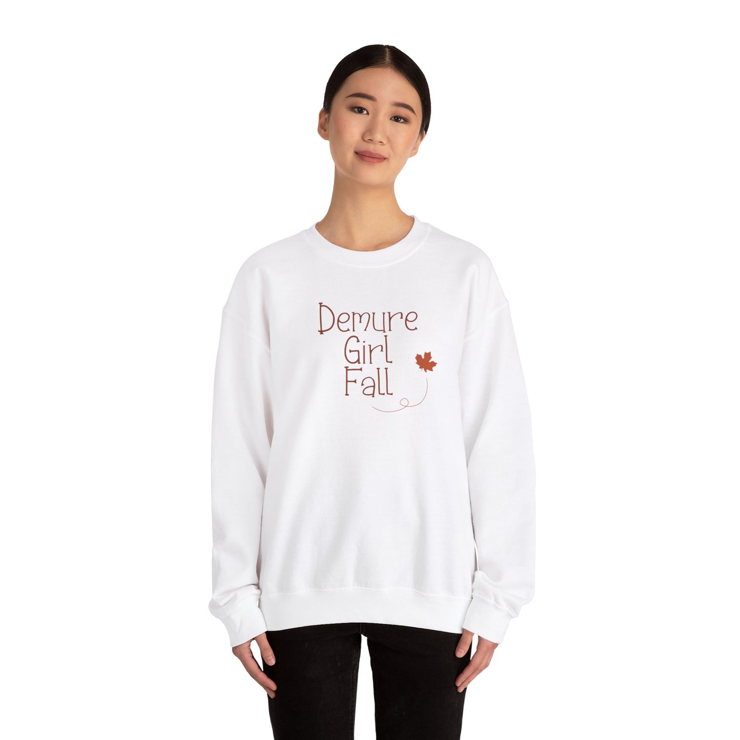 Demure Girl Fall Unisex Crewneck Sweatshirt