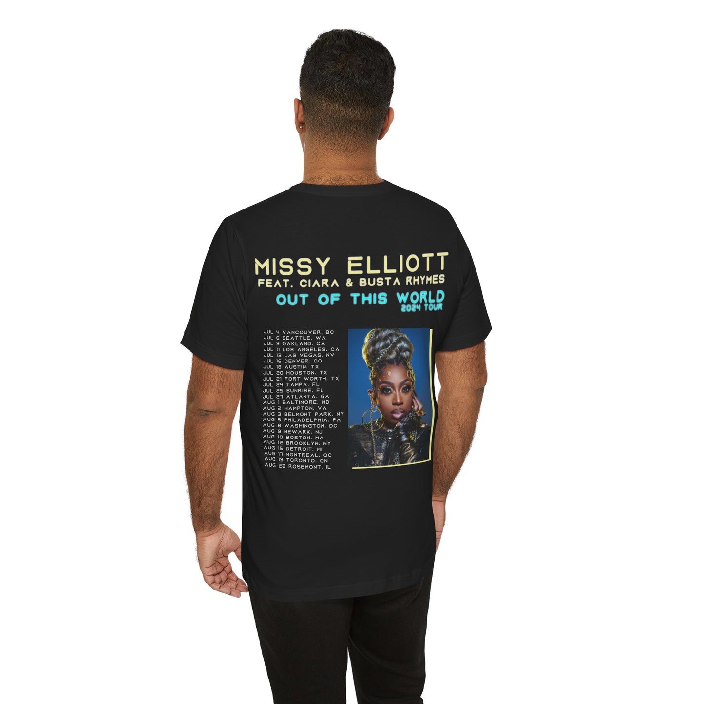 Missy Elliott 2024 Tour x Ciara & Busta Double sided Unisex Shirt