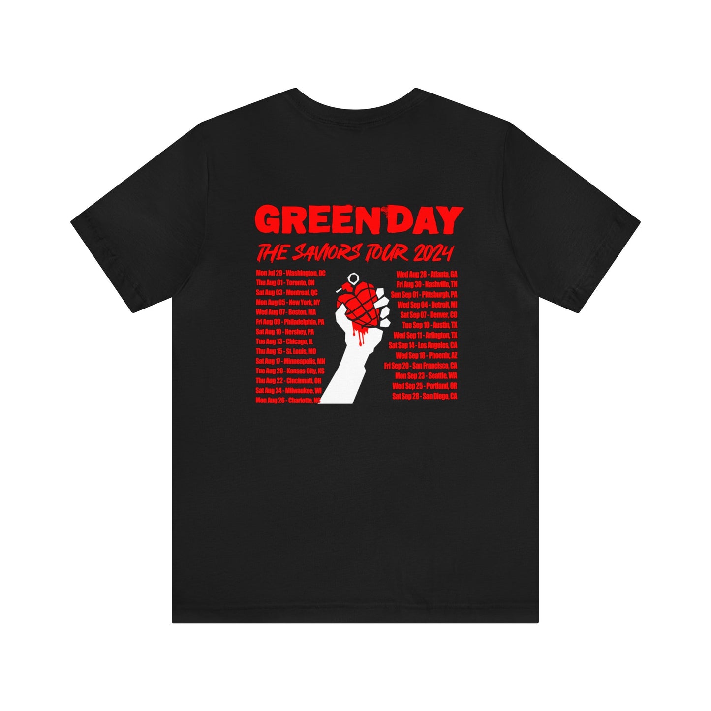 The Saviors Tour 2024 Grenade (Green Day) Unisex Jersey Tee