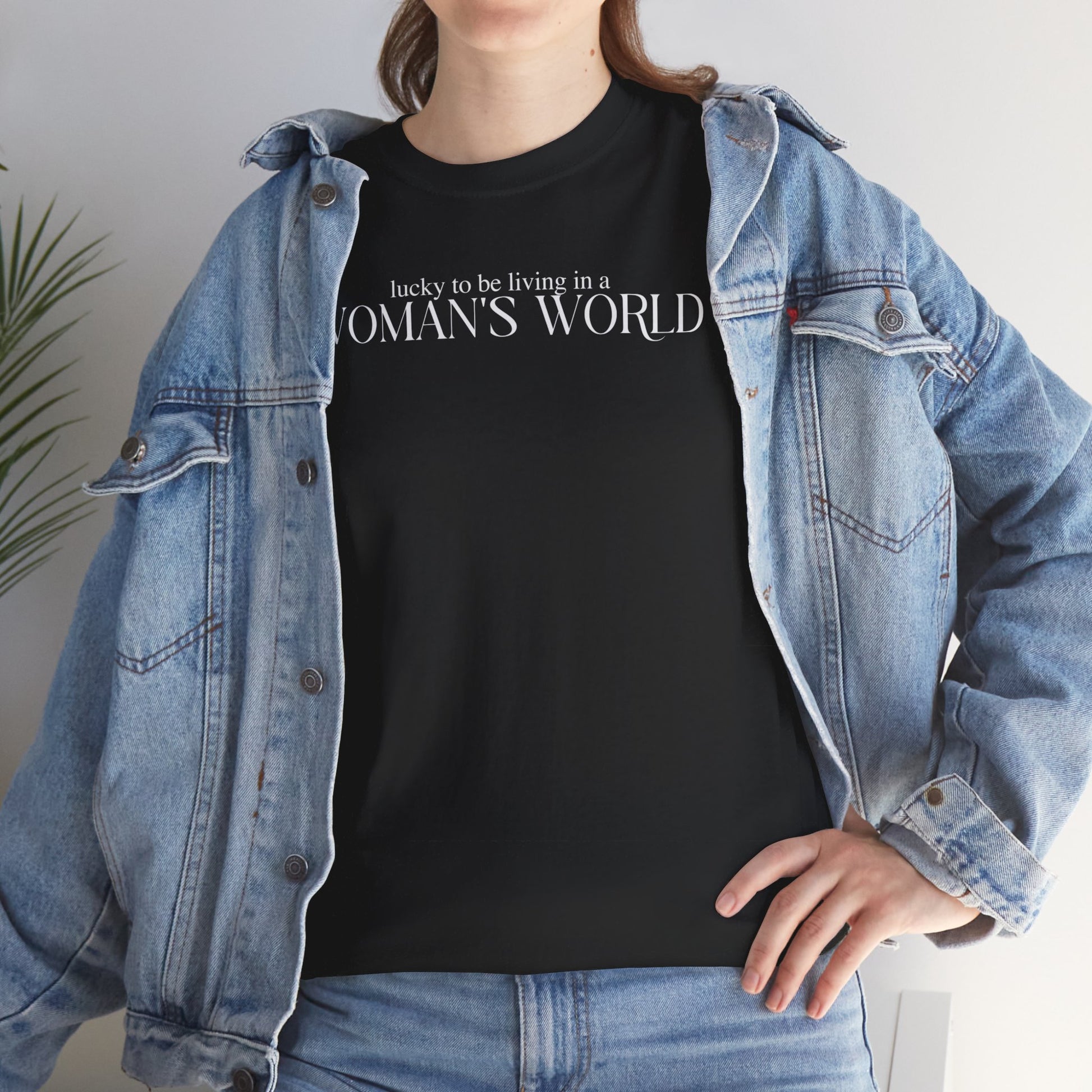 Lucky to be Living in a WOMAN'S WORLD (Katy Perry 2024 New Album Teaser) Inspired Unisex Shirt