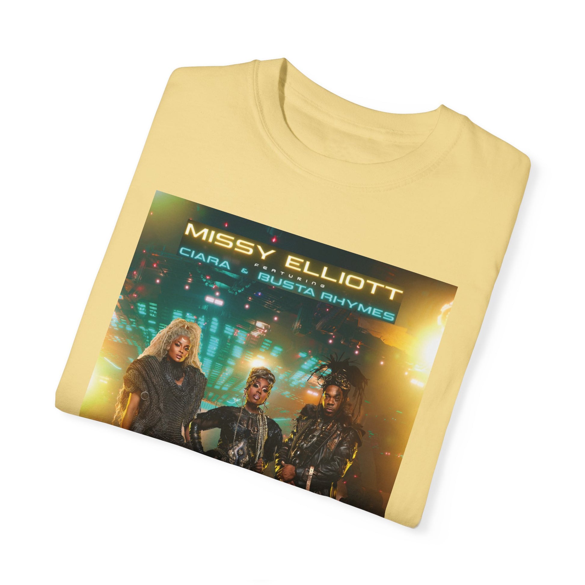 Missy Elliott Ciara Busta Rhymes Out of this world tour Unisex Garment-Dyed tee