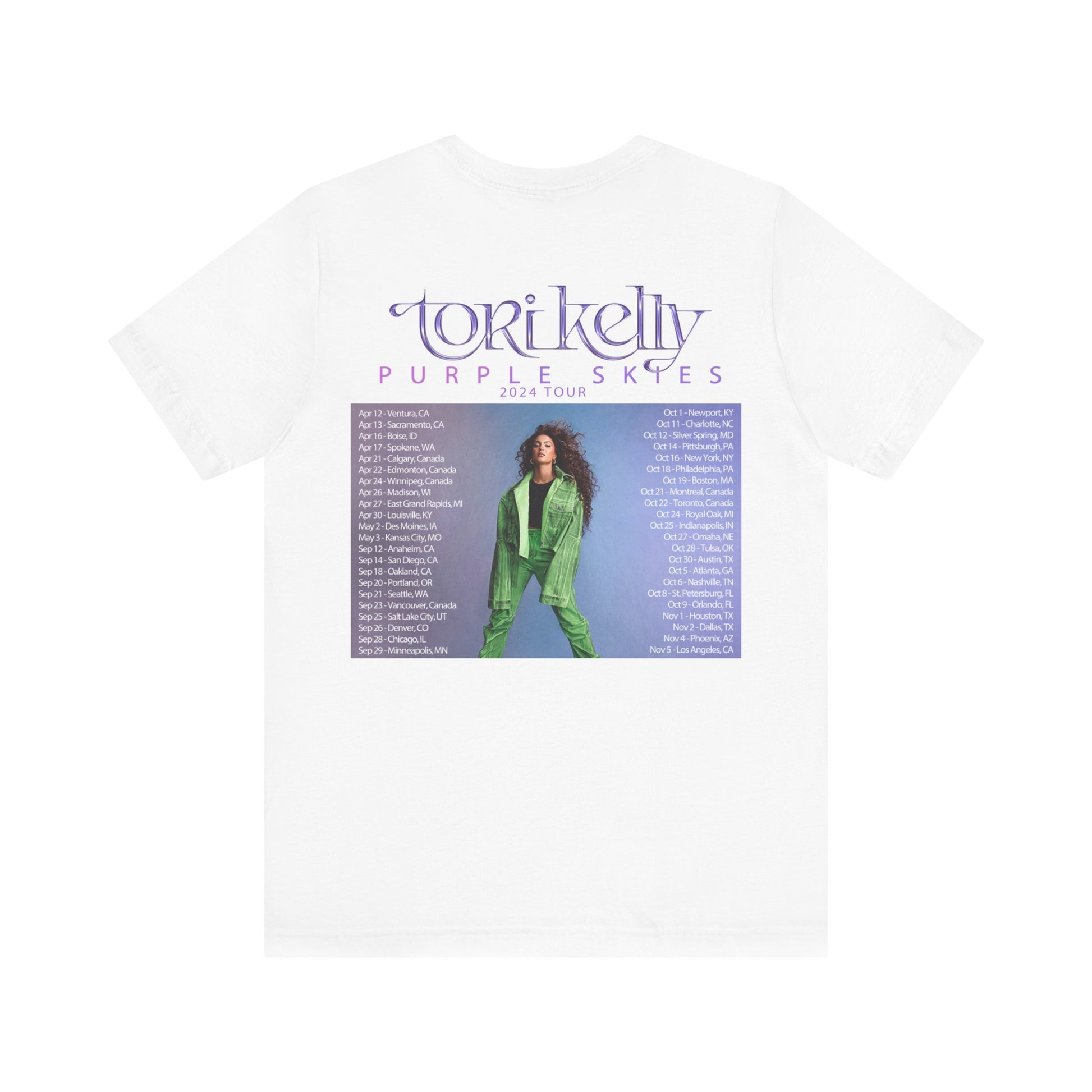 Tori Kelly Purple Skies 2024 Tour Unisex Shirt