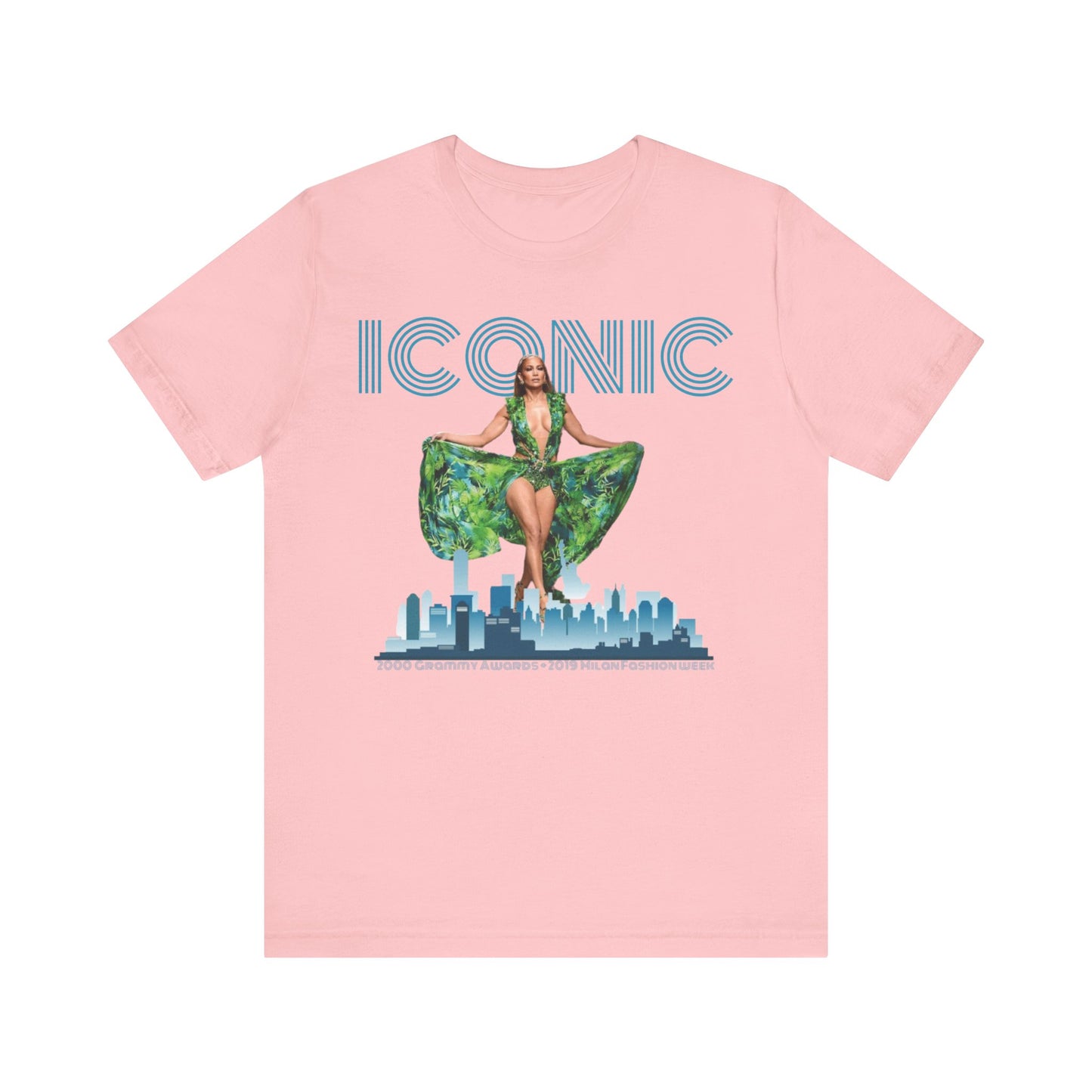 ICONIC 2000 & 2019 JLO Green Versace Dress Unisex Jersey Tee