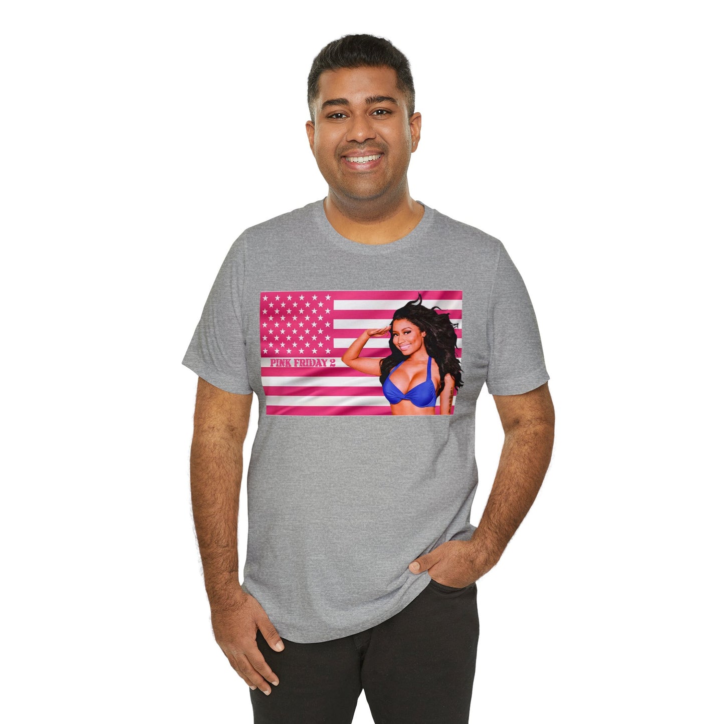 Pink Friday 2 Flag (Nicki Minaj) Unisex Jersey Short Sleeve Tee