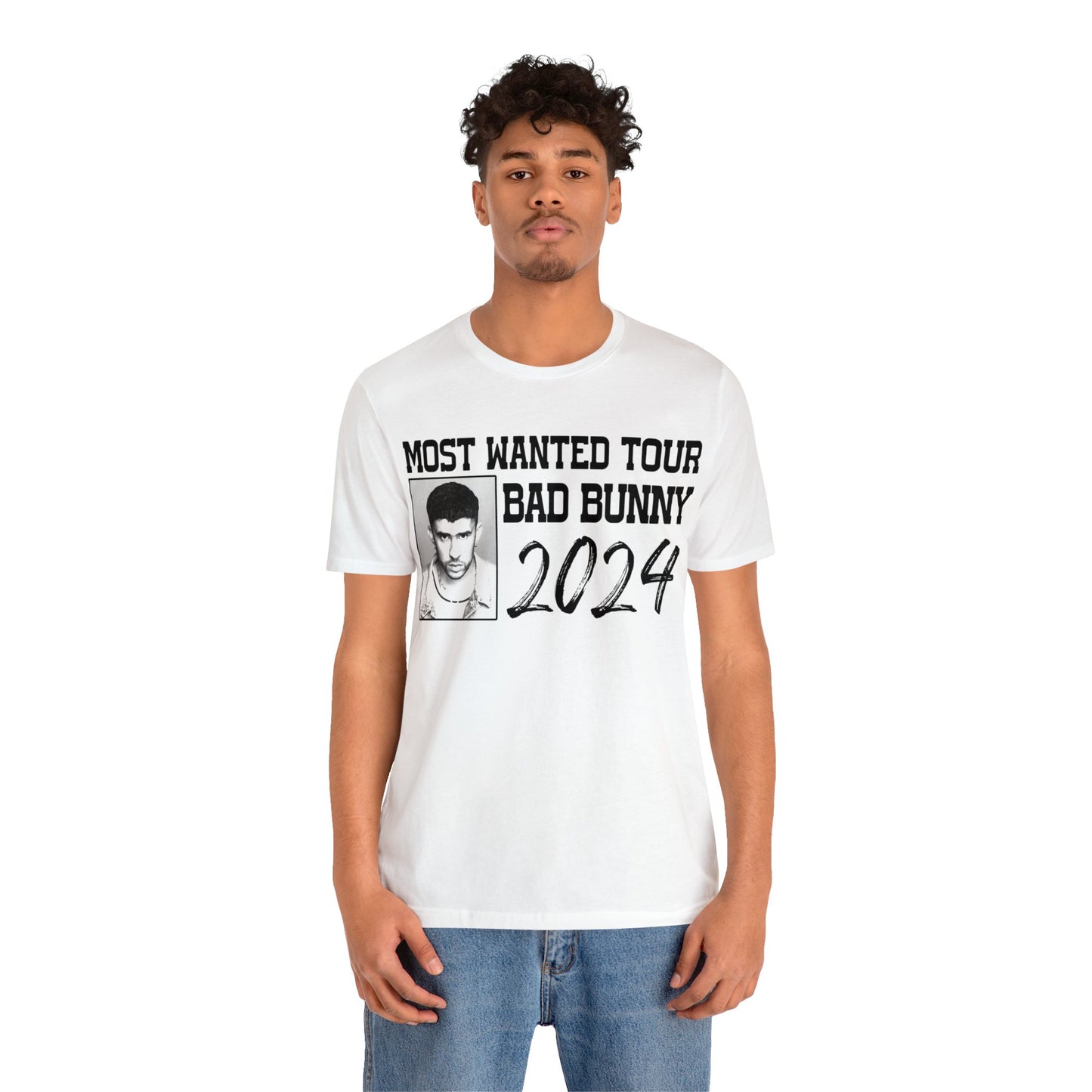 Most Wanted Tour Dates 2024 (Bad Bunny) Unisex Jersey Tee