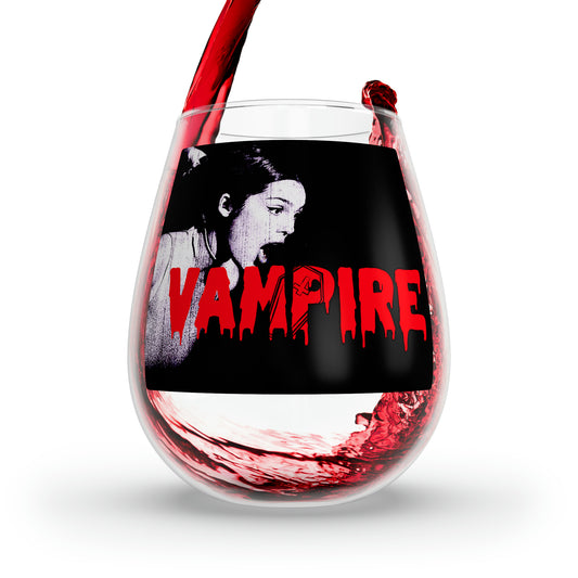 Vampire theme Olivia Rodrigo Stemless Wine Glass, 11.75oz cup