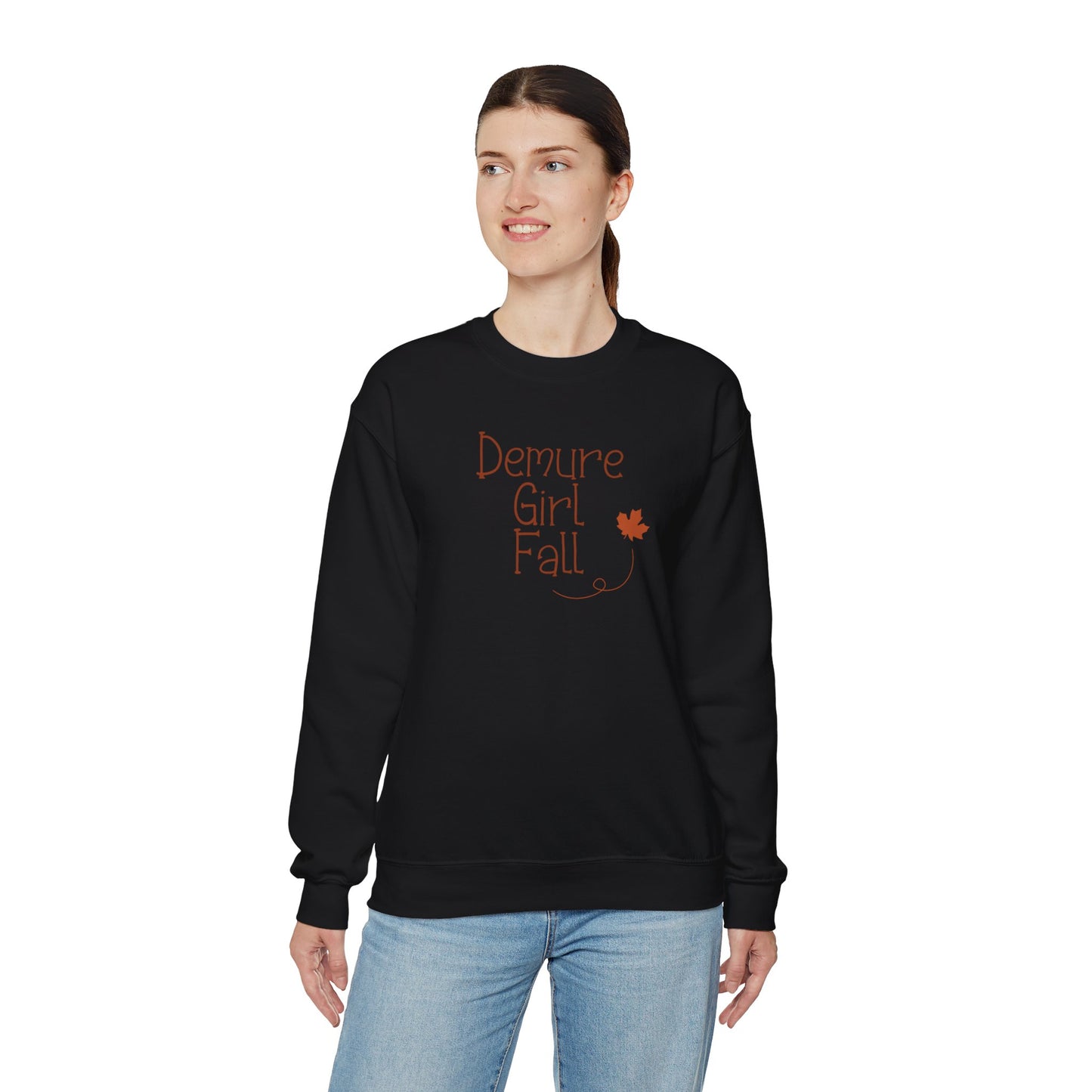 Demure Girl Fall Unisex Crewneck Sweatshirt