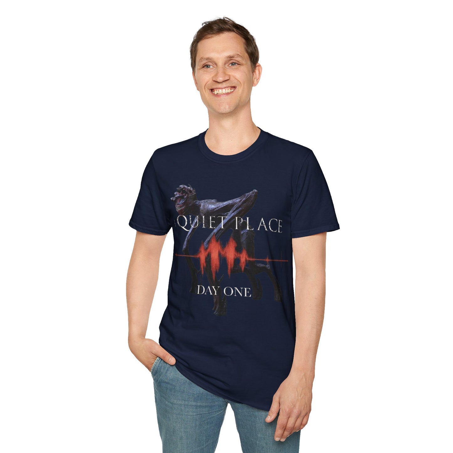 A Quiet Place Day one 2024 movie Unisex Softstyle T-Shirt