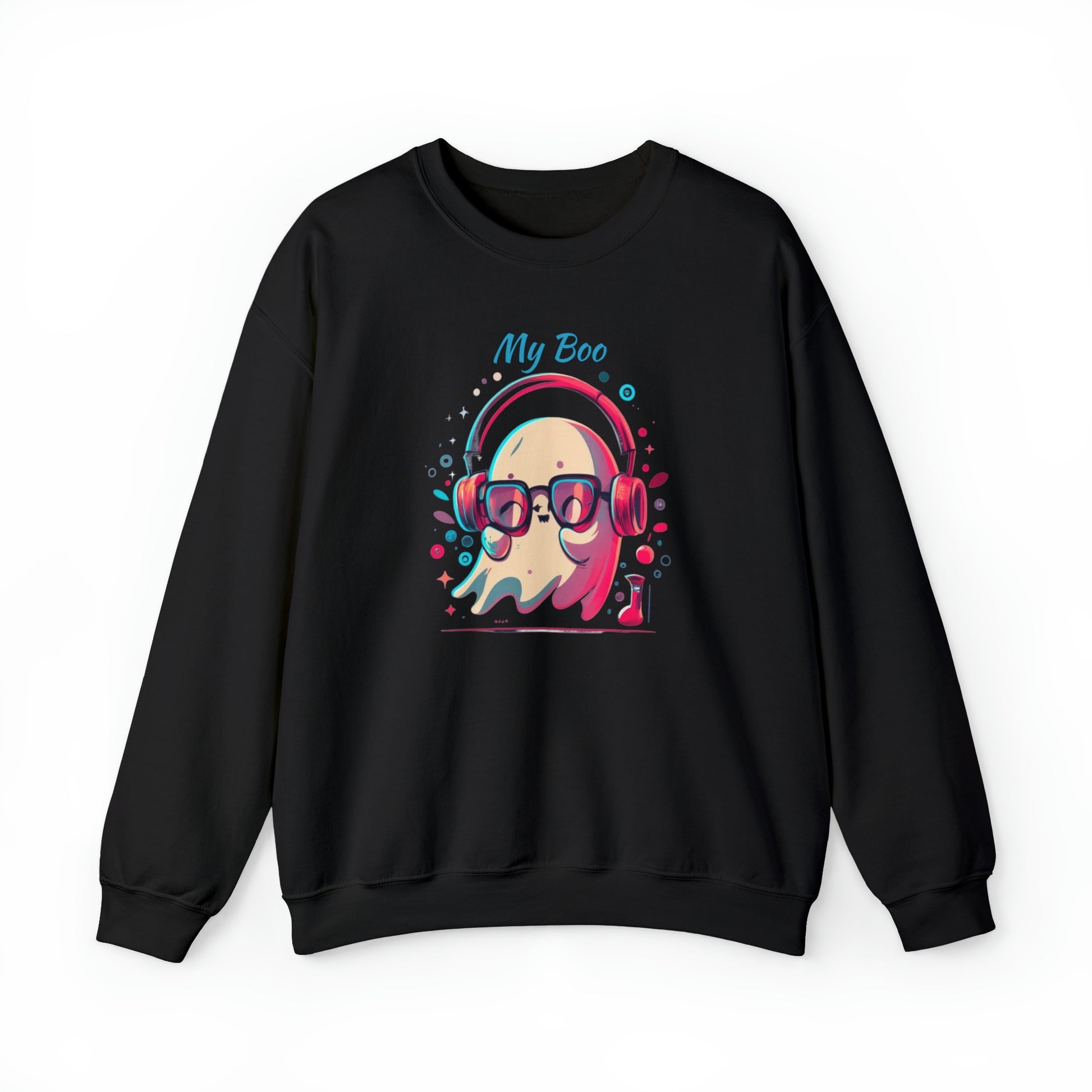 My Boo Groovy cute ghost with headphones halloween spooky season unisex sweatshirt