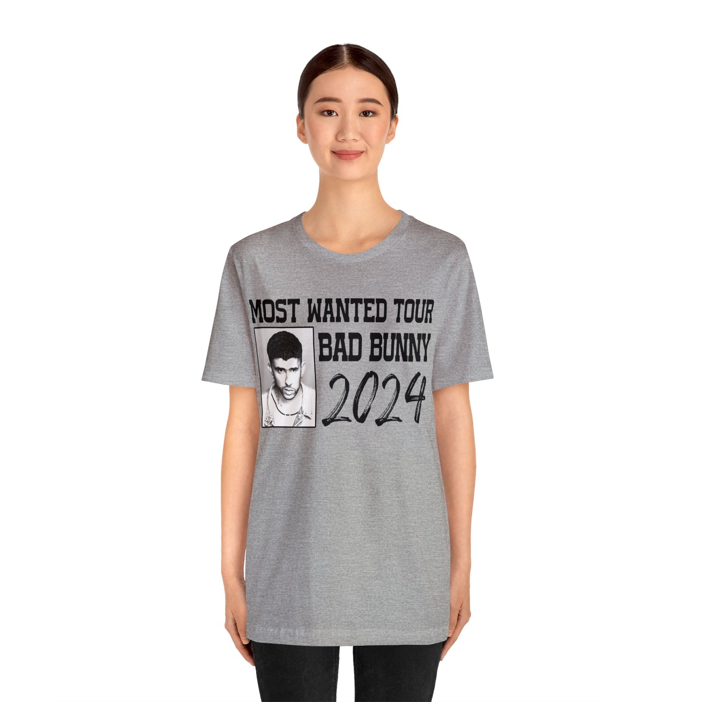 Most Wanted Tour Dates 2024 (Bad Bunny) Unisex Jersey Tee