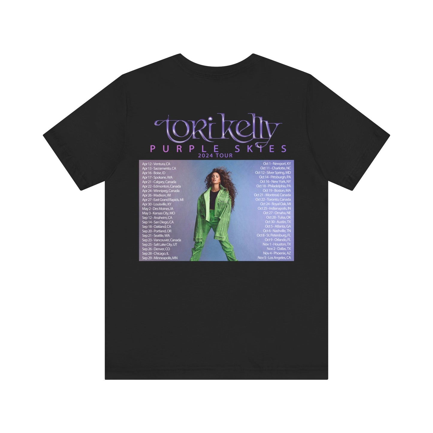 Tori Kelly Purple Skies 2024 Tour Unisex Shirt