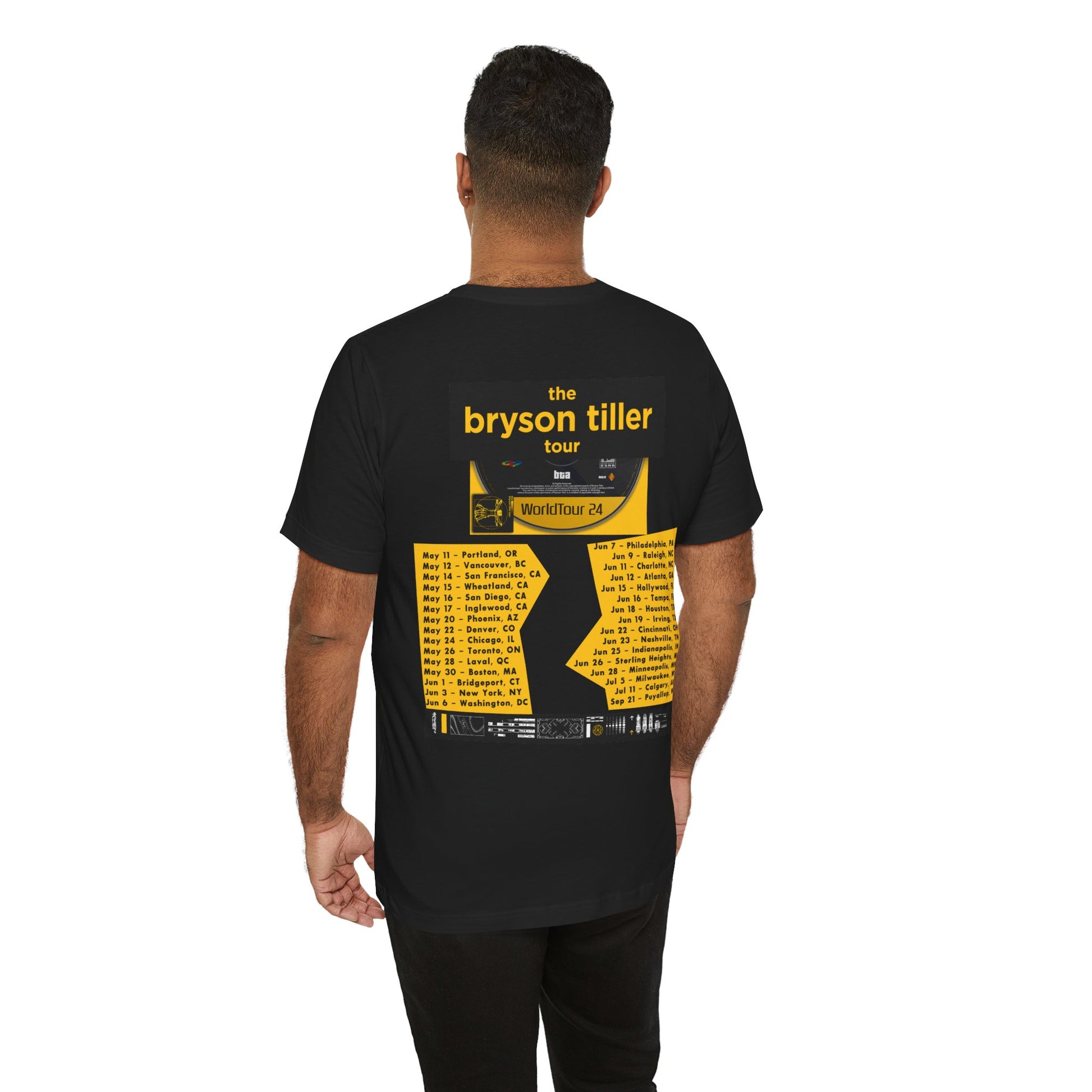 Bryson Tiller 2024 Tour (Double Sided With Dates) Unisex Shirt