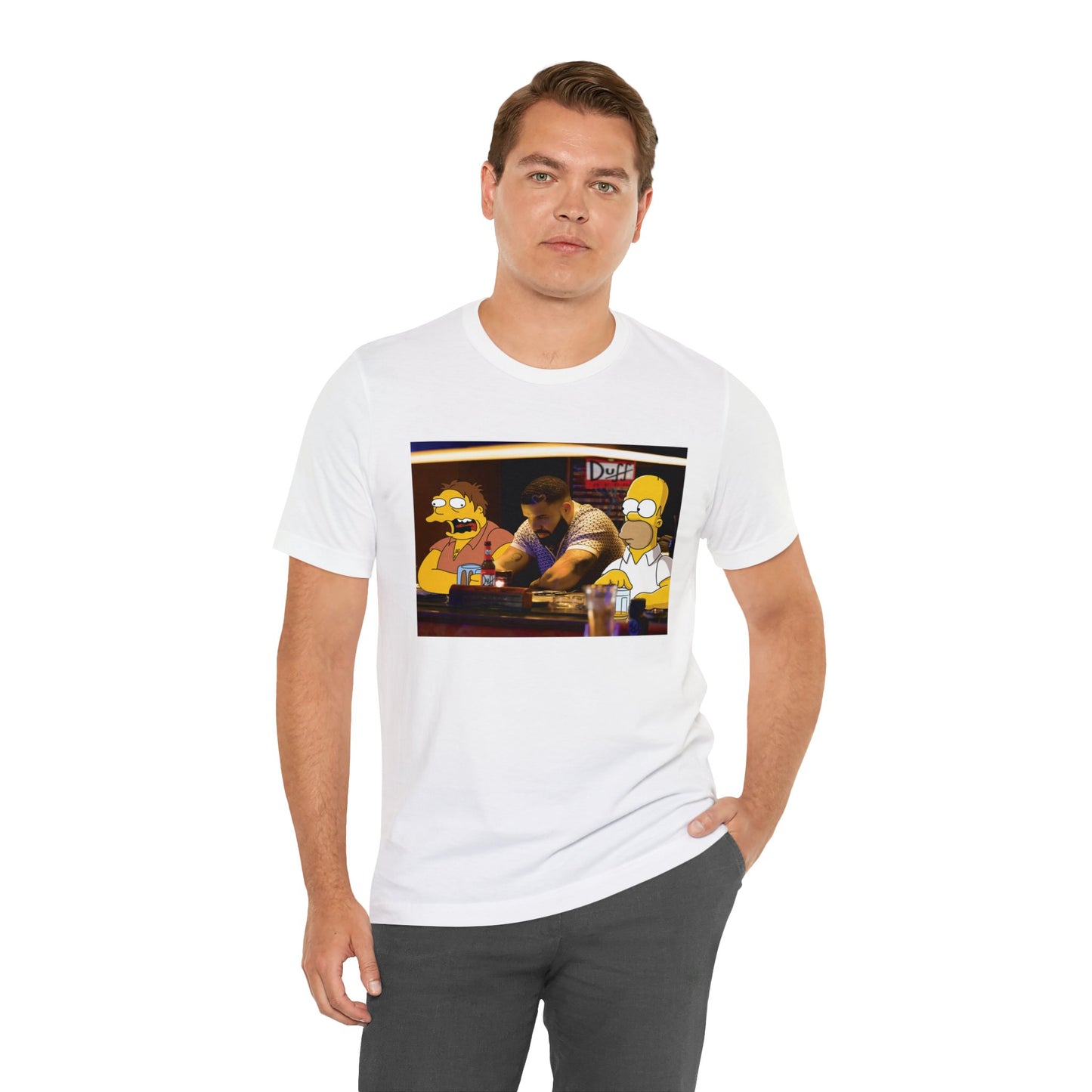 Drake at Moe's Simpsons Duff Unisex Jersey Tee