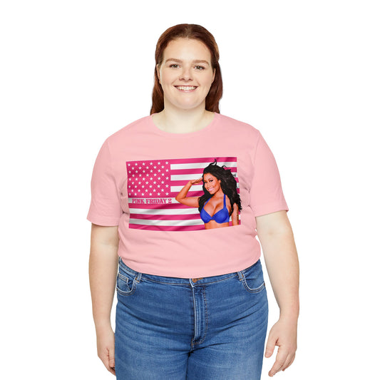 Pink Friday 2 Flag (Nicki Minaj) Unisex Jersey Short Sleeve Tee