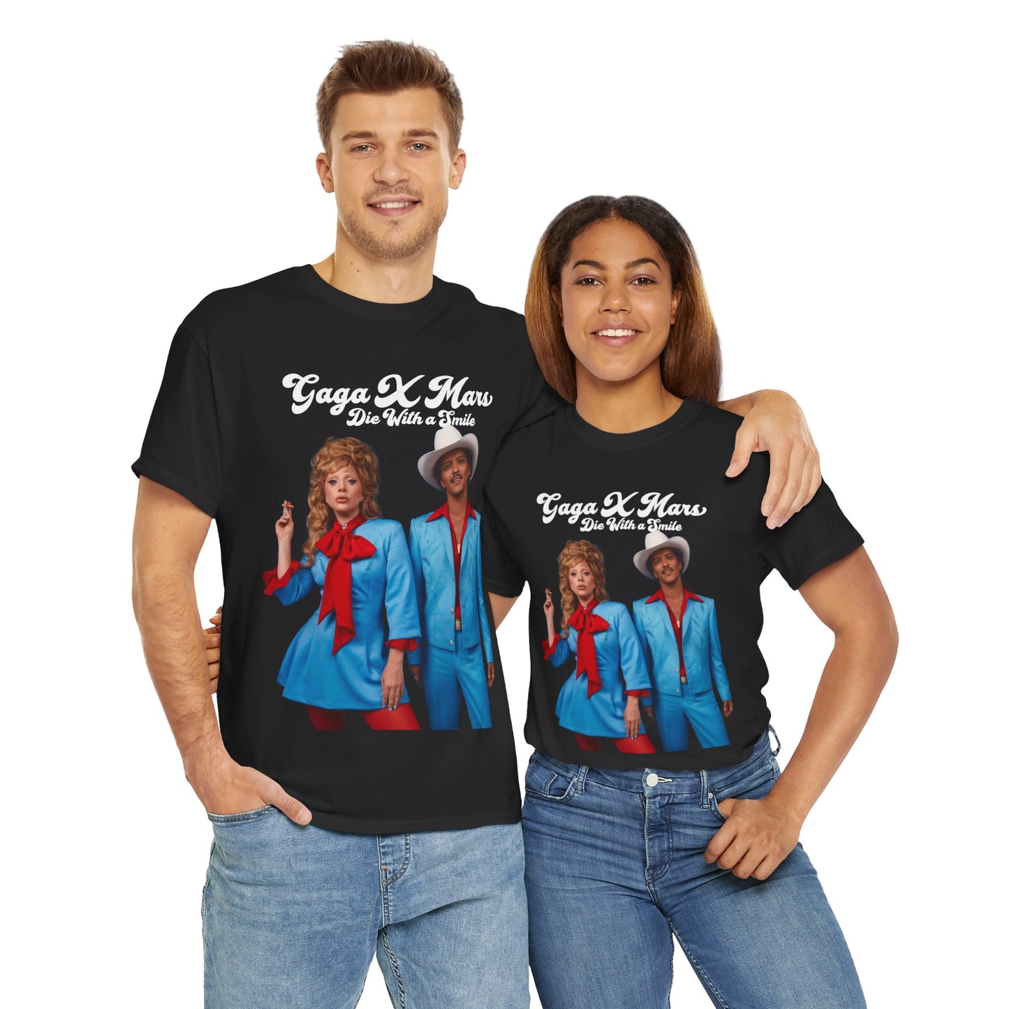 Lady Gaga X Bruno Mars (Die With a Smile) 2024 New Song Unisex Shirt