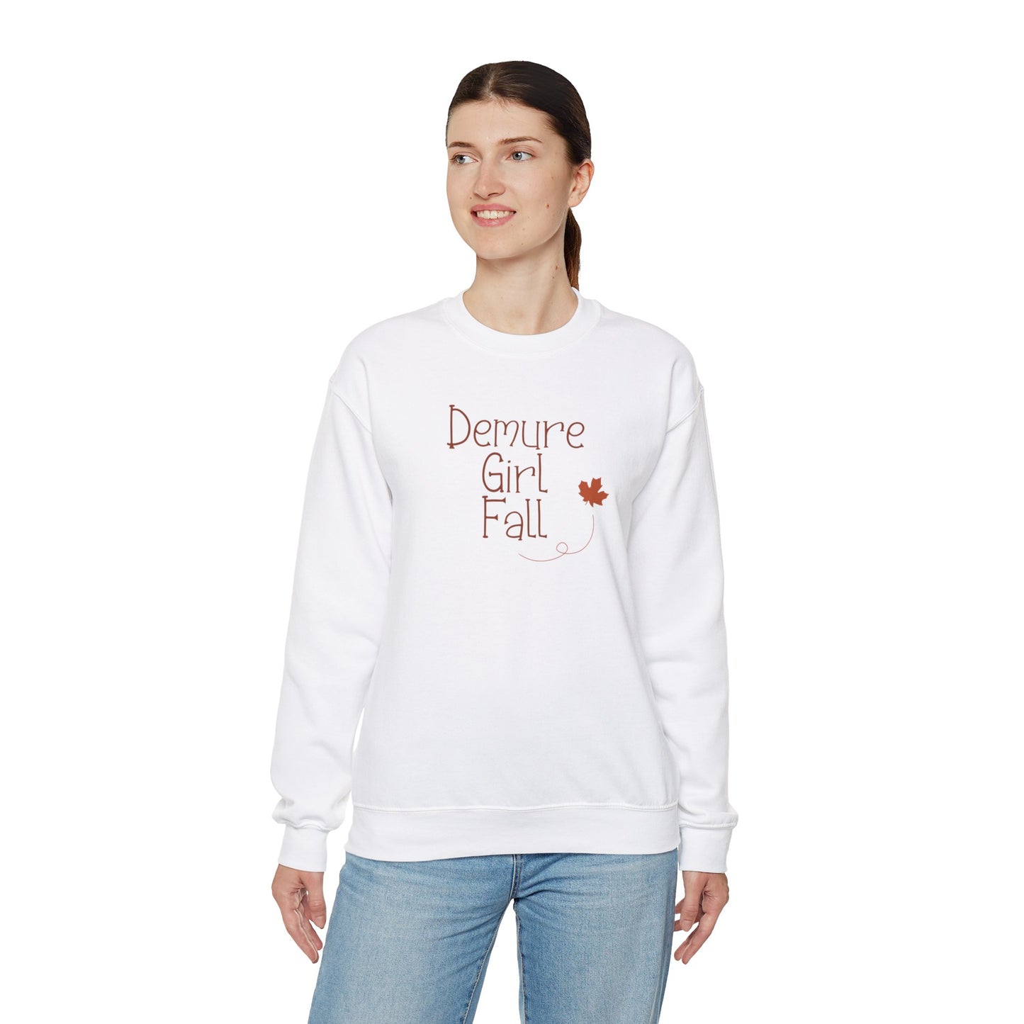 Demure Girl Fall Unisex Crewneck Sweatshirt