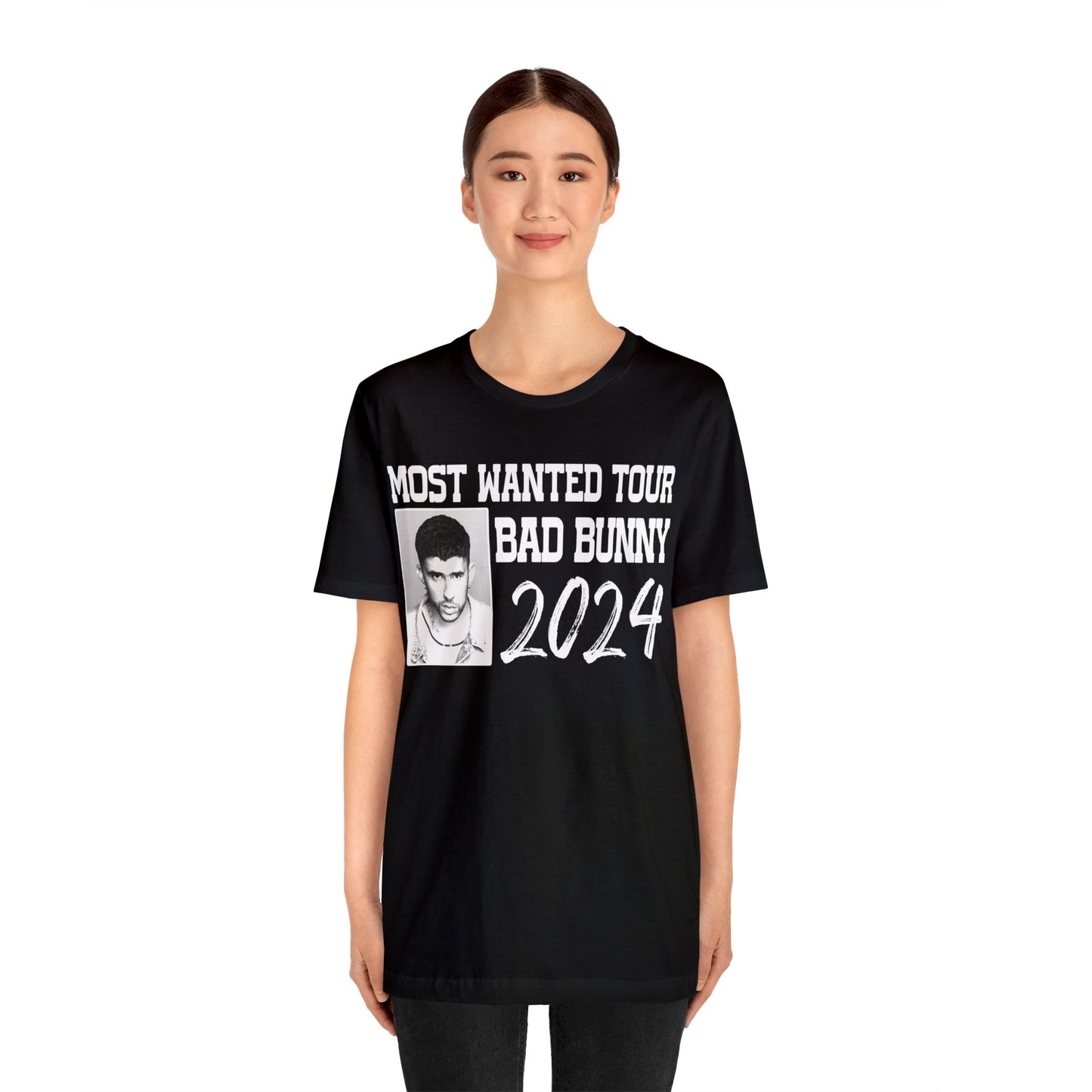 Most Wanted Tour Dates 2024 (Bad Bunny) Unisex Jersey Tee