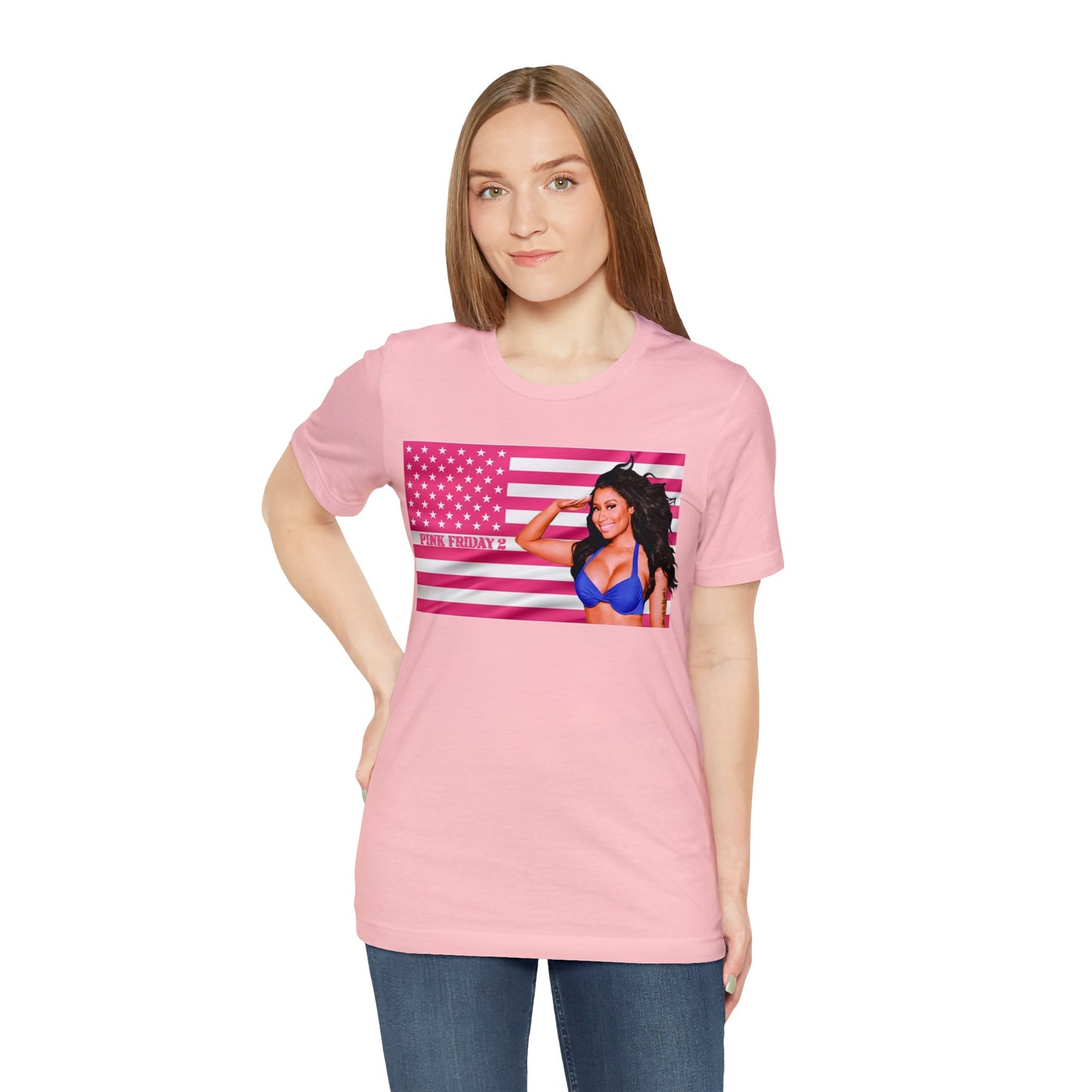 Pink Friday 2 Flag (Nicki Minaj) Unisex Jersey Short Sleeve Tee