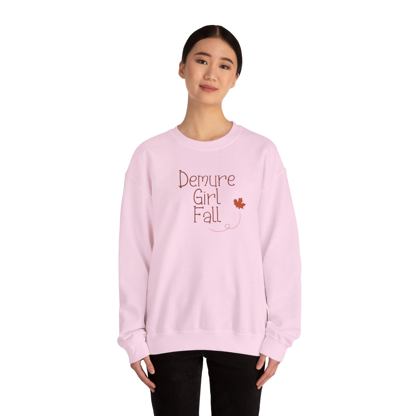 Demure Girl Fall Unisex Crewneck Sweatshirt