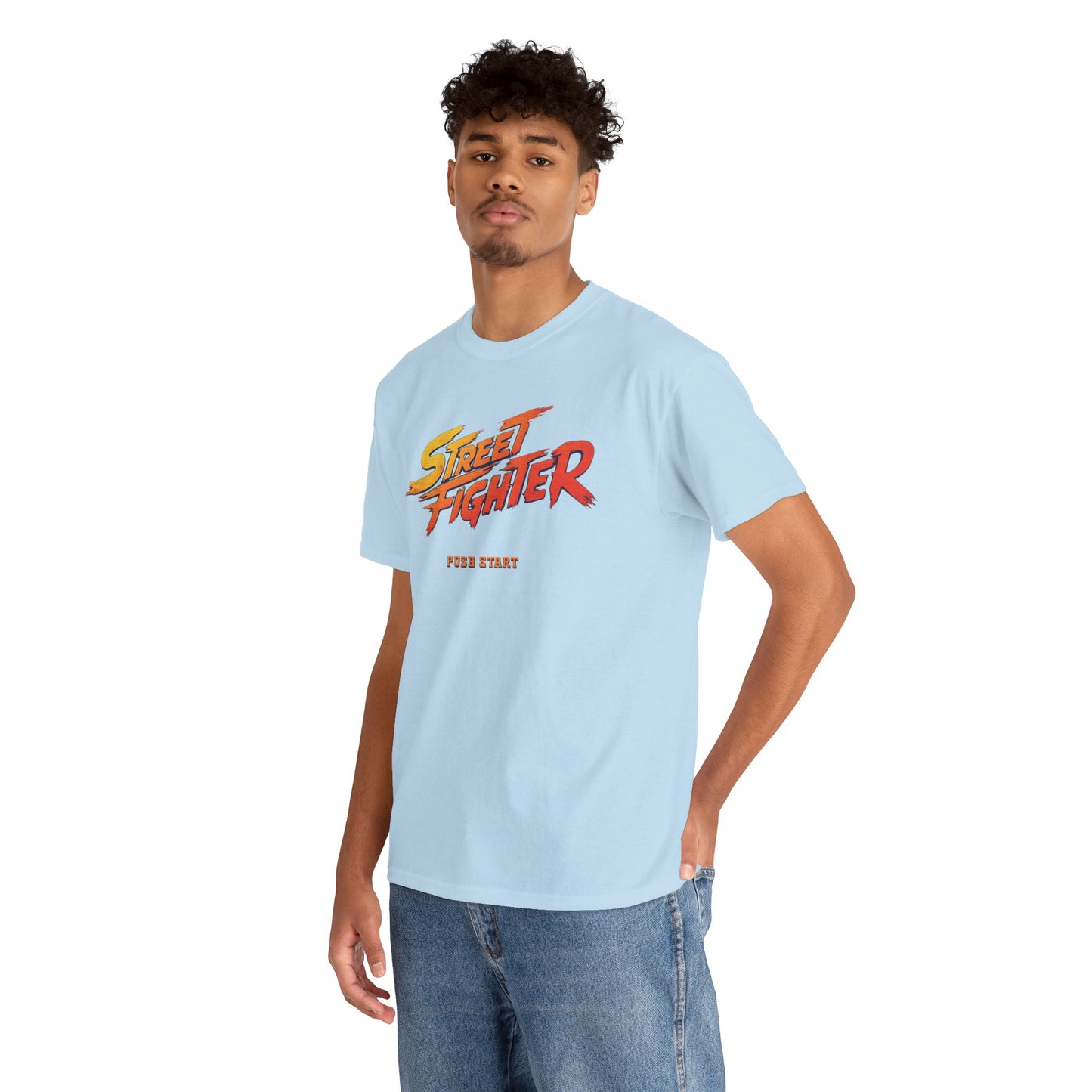 Retro 'Street Fighter' PUSH START Graphic Tee Unisex
