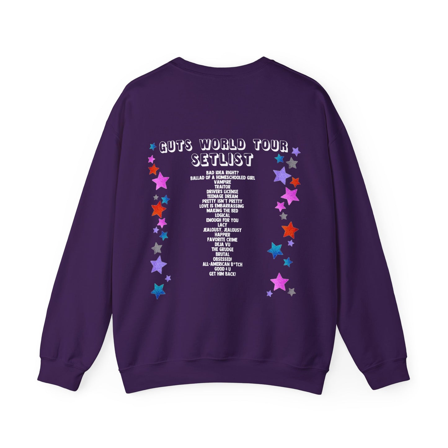 GUTS World Tour 2024 Setlist (Olivia Rodrigo) Sweatshirt