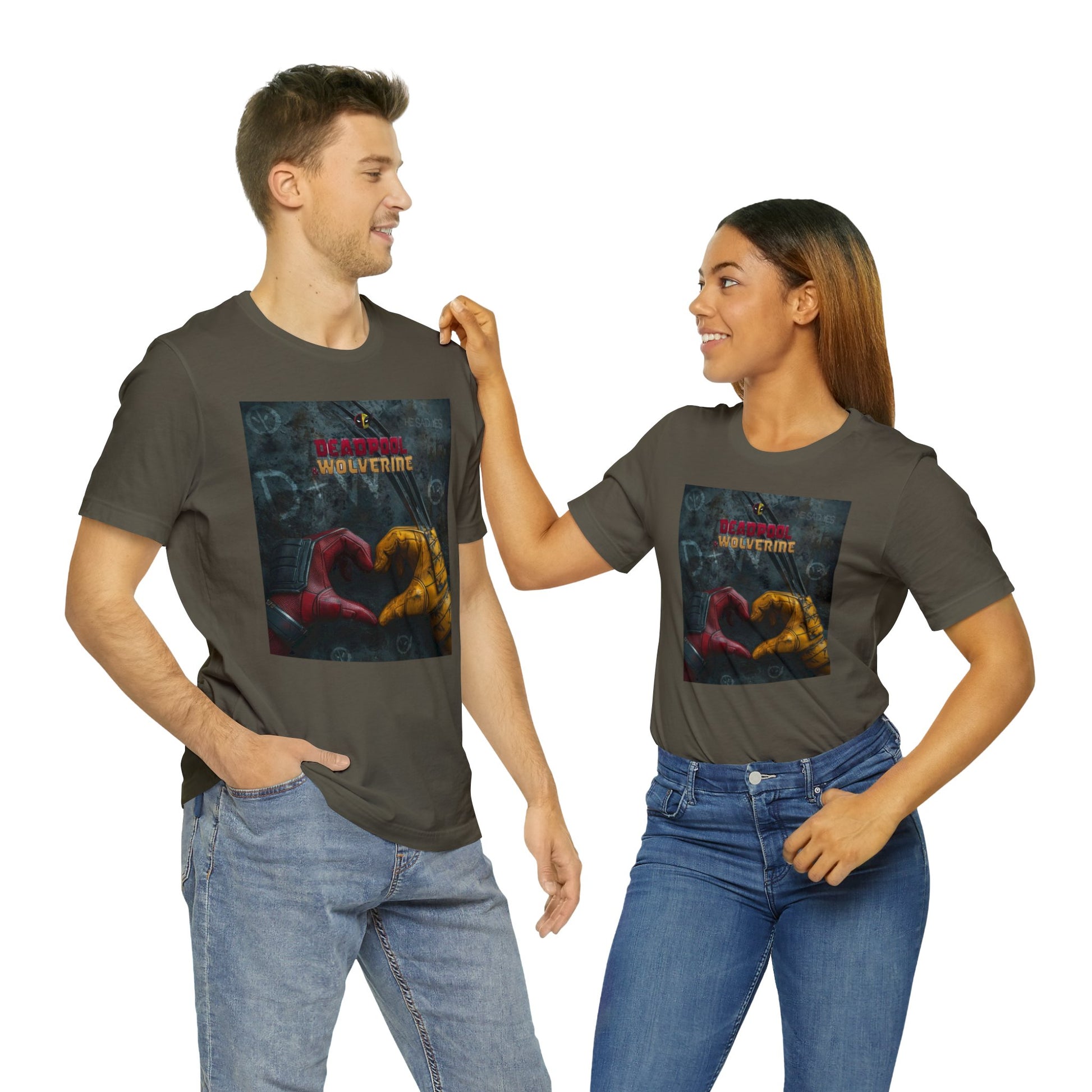 Deadpool & Wolverine hearts love humor movie Unisex shirt