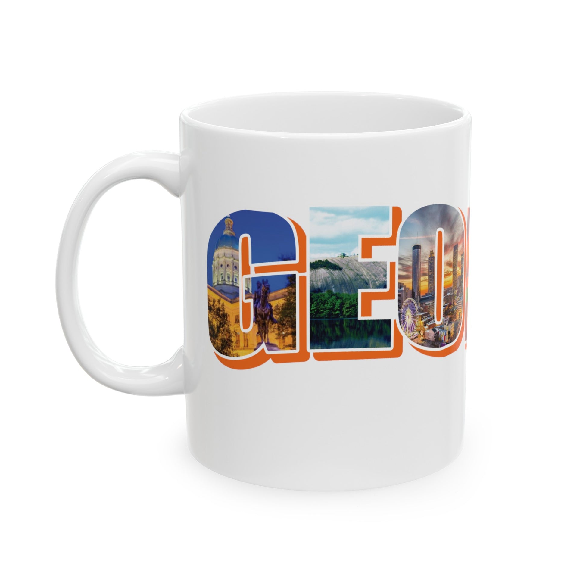 Georgia State Collage Ceramic Mug, (11oz, 15oz)