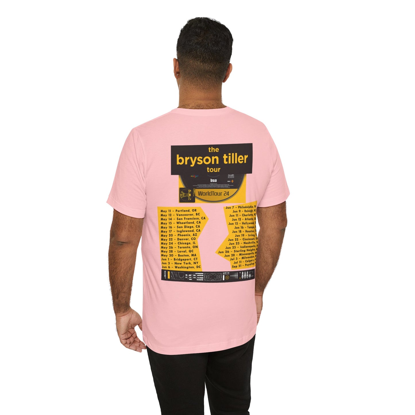 Bryson Tiller 2024 Tour (Double Sided With Dates) Unisex Shirt