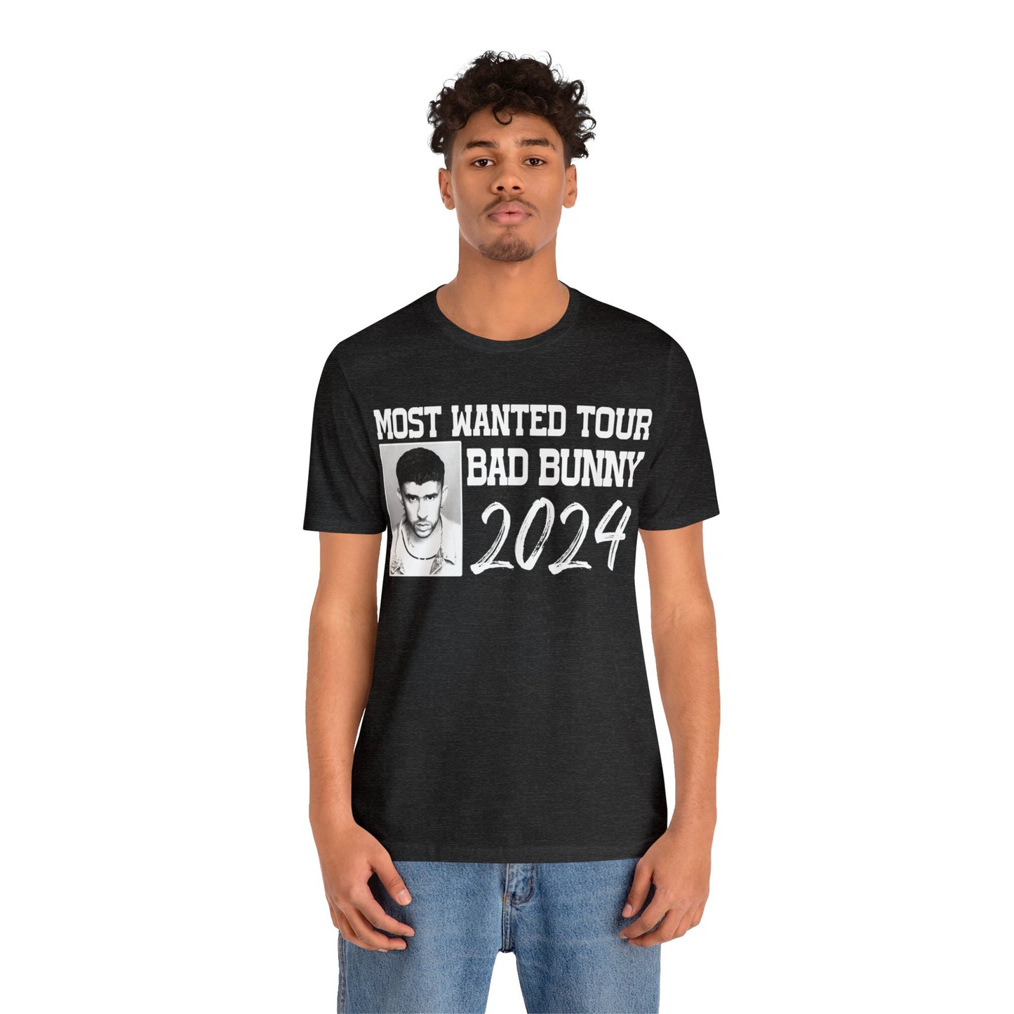 Most Wanted Tour Dates 2024 (Bad Bunny) Unisex Jersey Tee