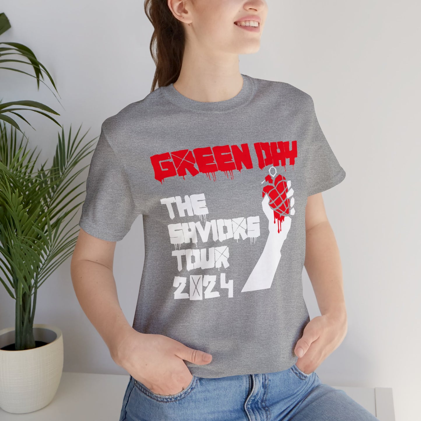 The Saviors Tour 2024 Grenade (Green Day) Unisex Jersey Tee