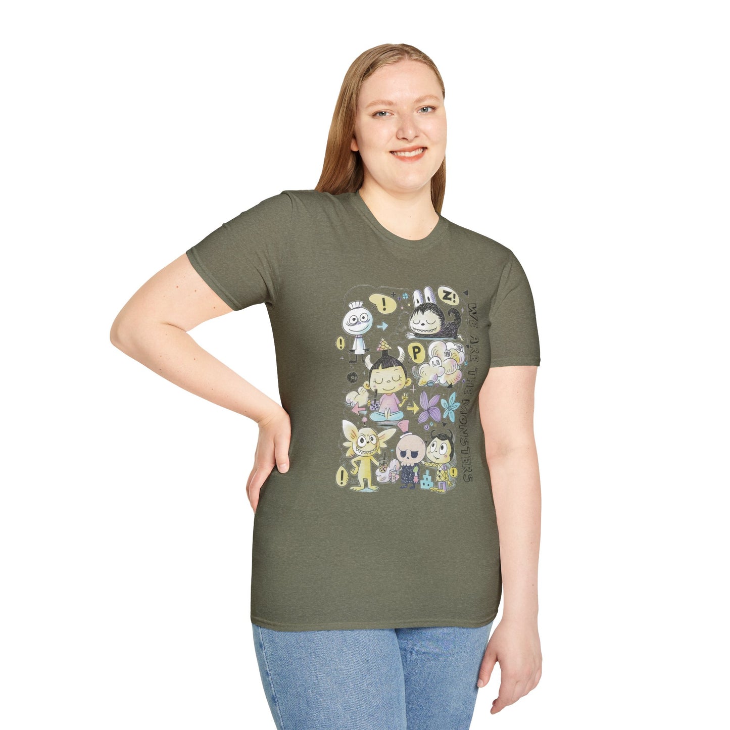 We Are The Monsters x Bubble Tea (Sketch Labubu-Inspired) Adult Unisex Shirt