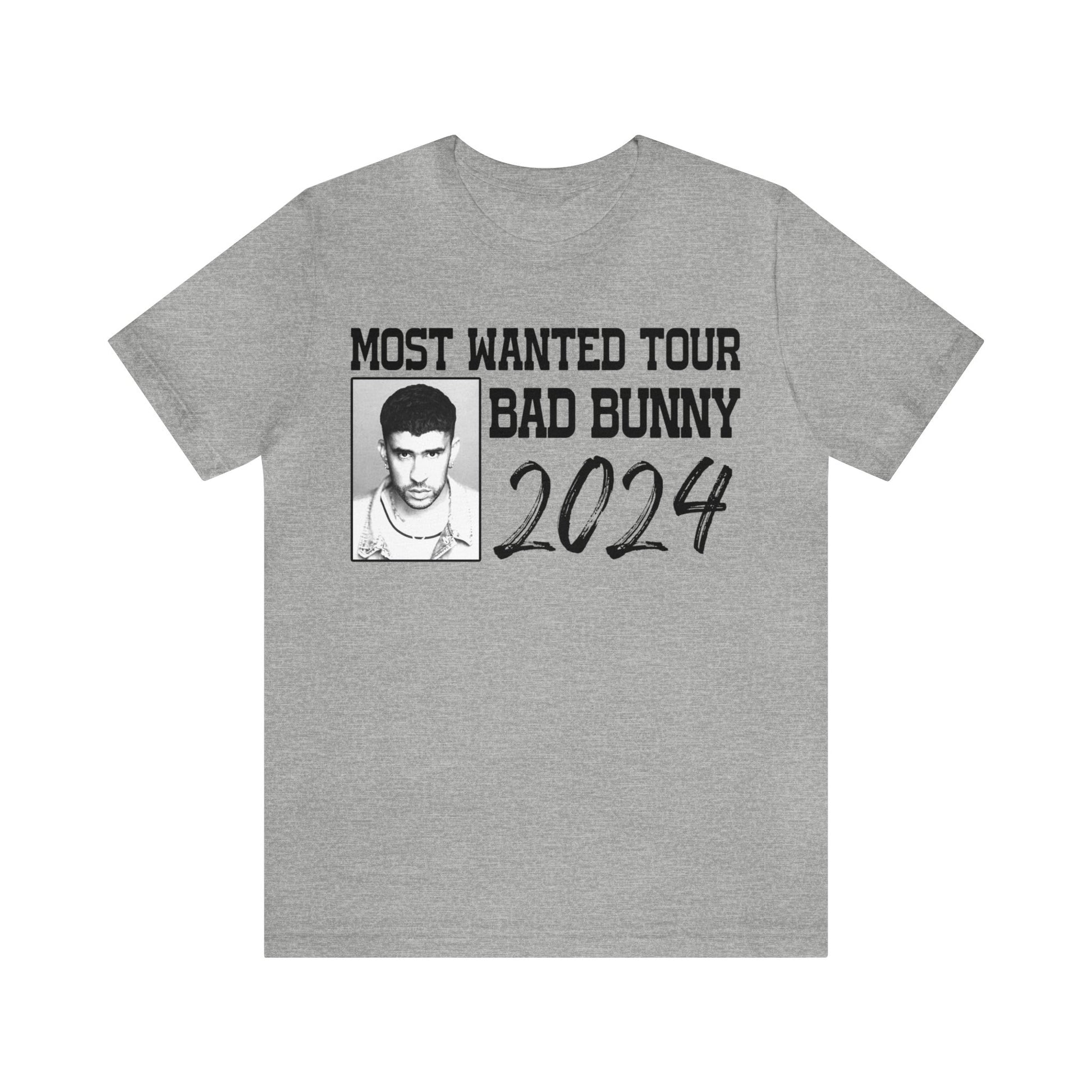 Most Wanted Tour Dates 2024 (Bad Bunny) Unisex Jersey Short Sleeve Tee