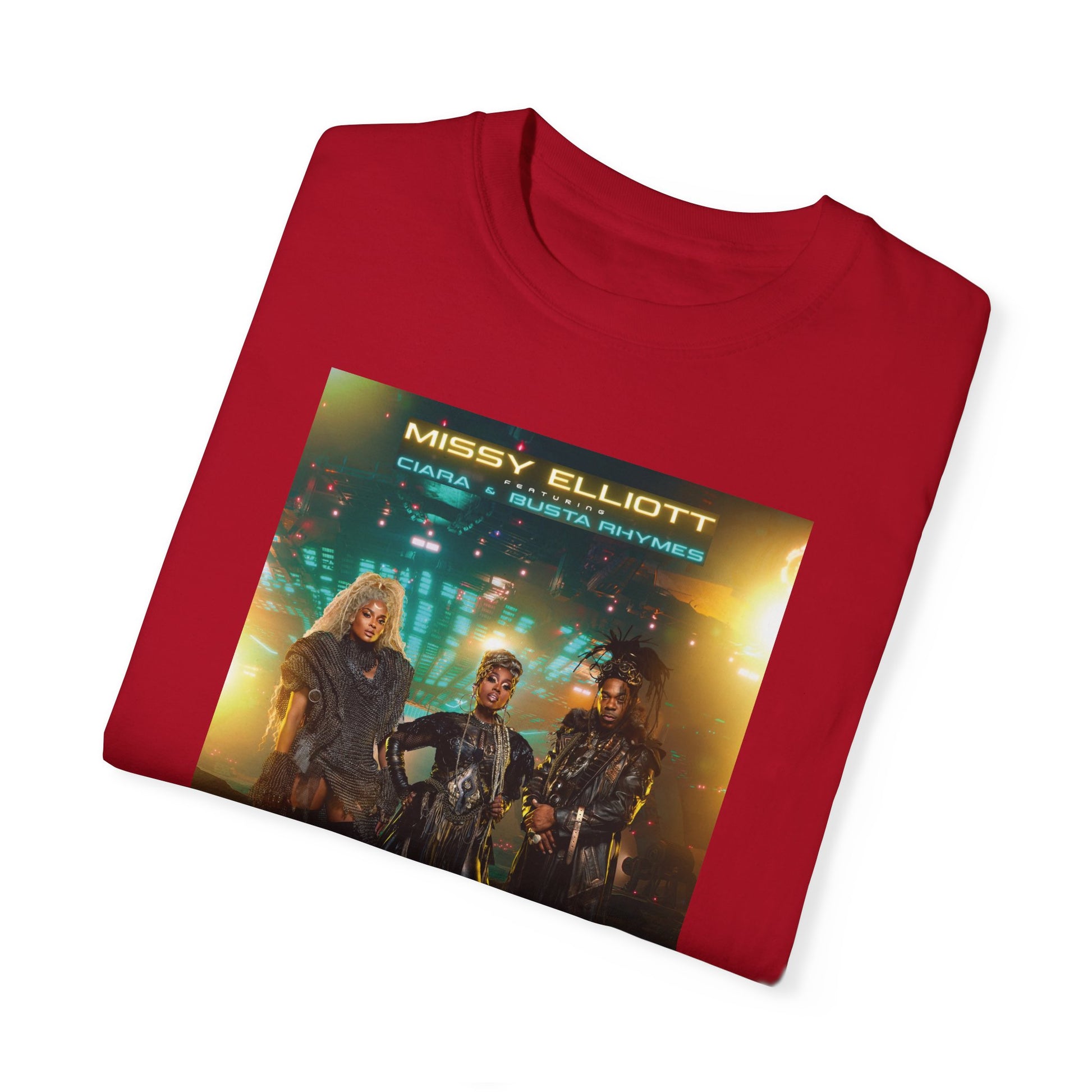 Missy Elliott Ciara Busta Rhymes Out of this world tour Unisex Garment-Dyed tee