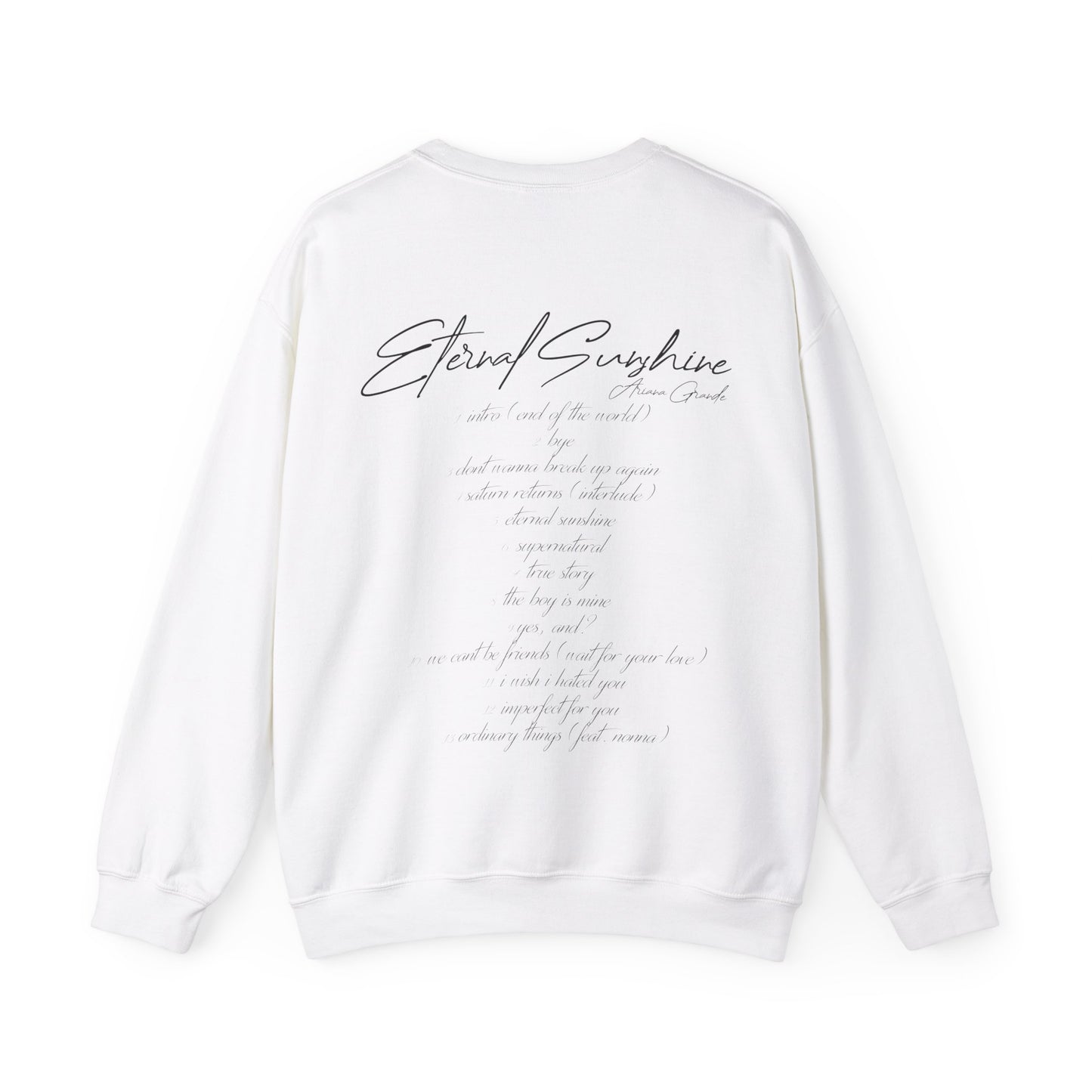 Eternal Sunshine Tracklist (Ariana Grande 2024) Unisex Sweatshirt