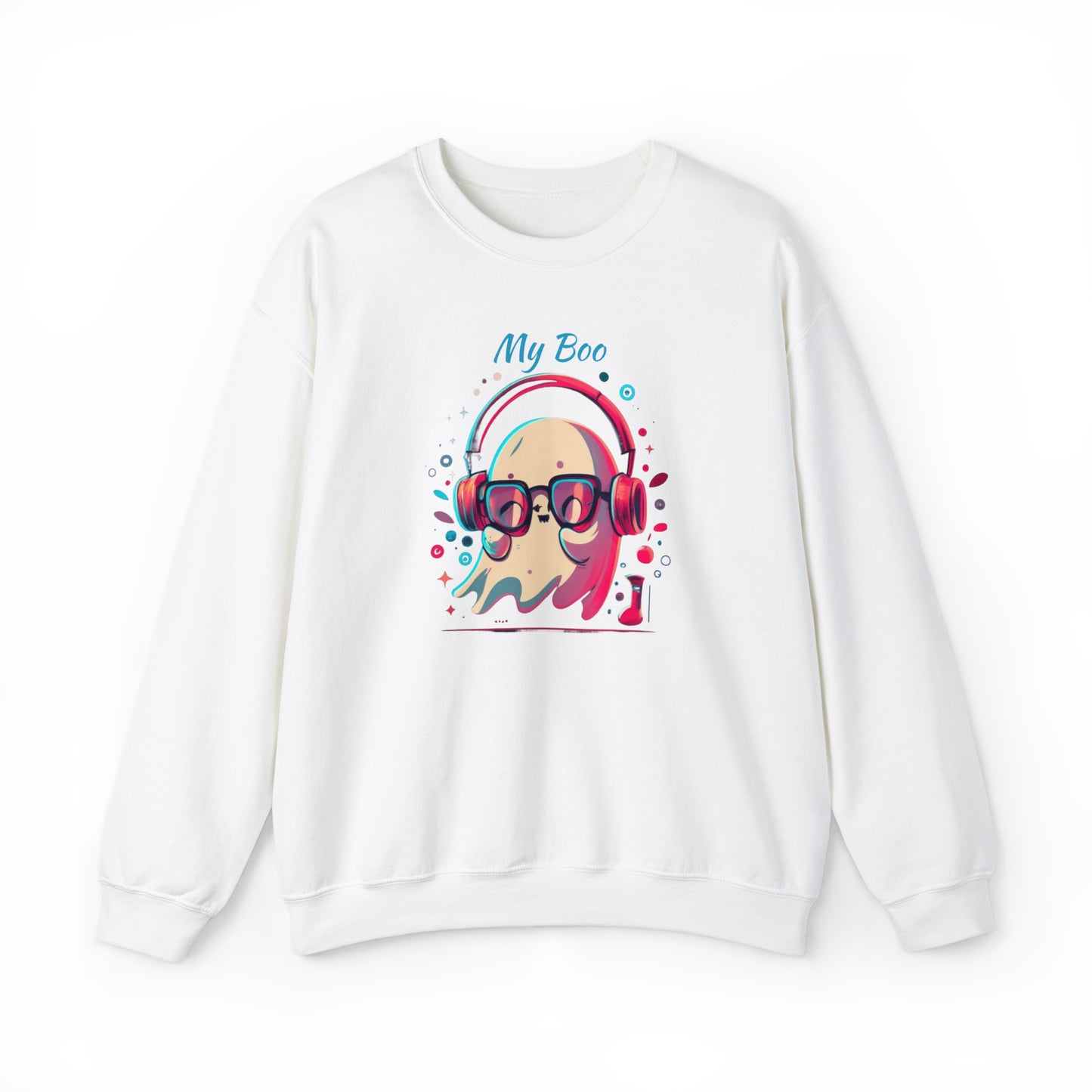 My Boo Groovy cute ghost with headphones halloween spooky season unisex sweatshirt