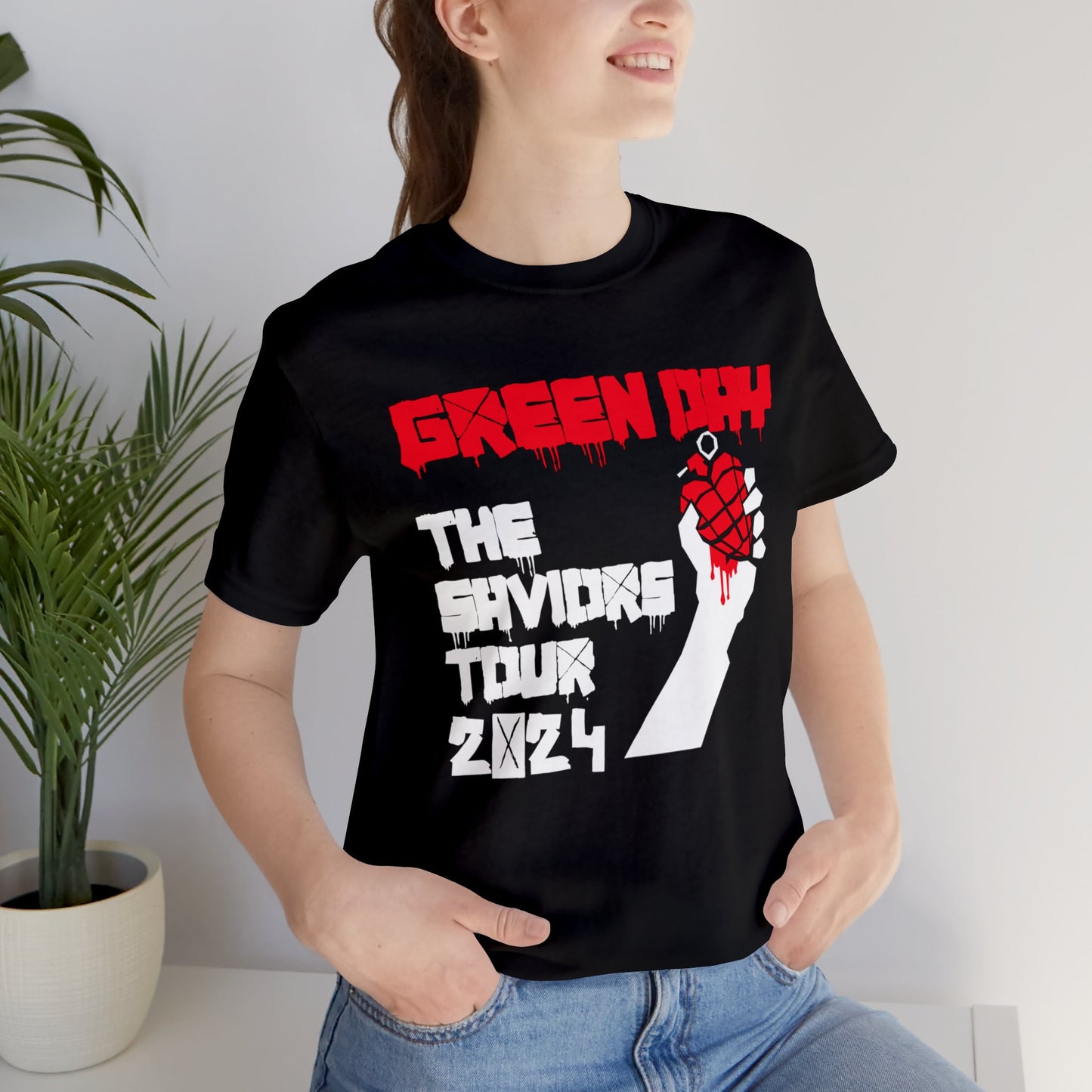 The Saviors Tour 2024 Grenade (Green Day) Unisex Jersey Tee