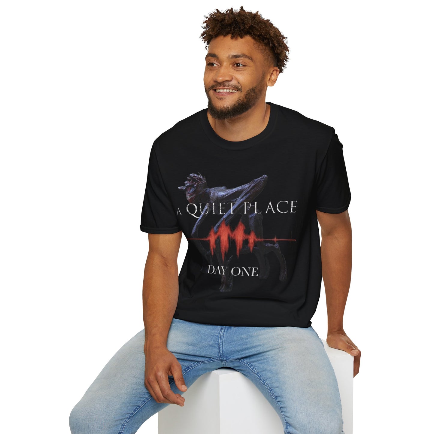 A Quiet Place Day one 2024 movie Unisex Softstyle T-Shirt