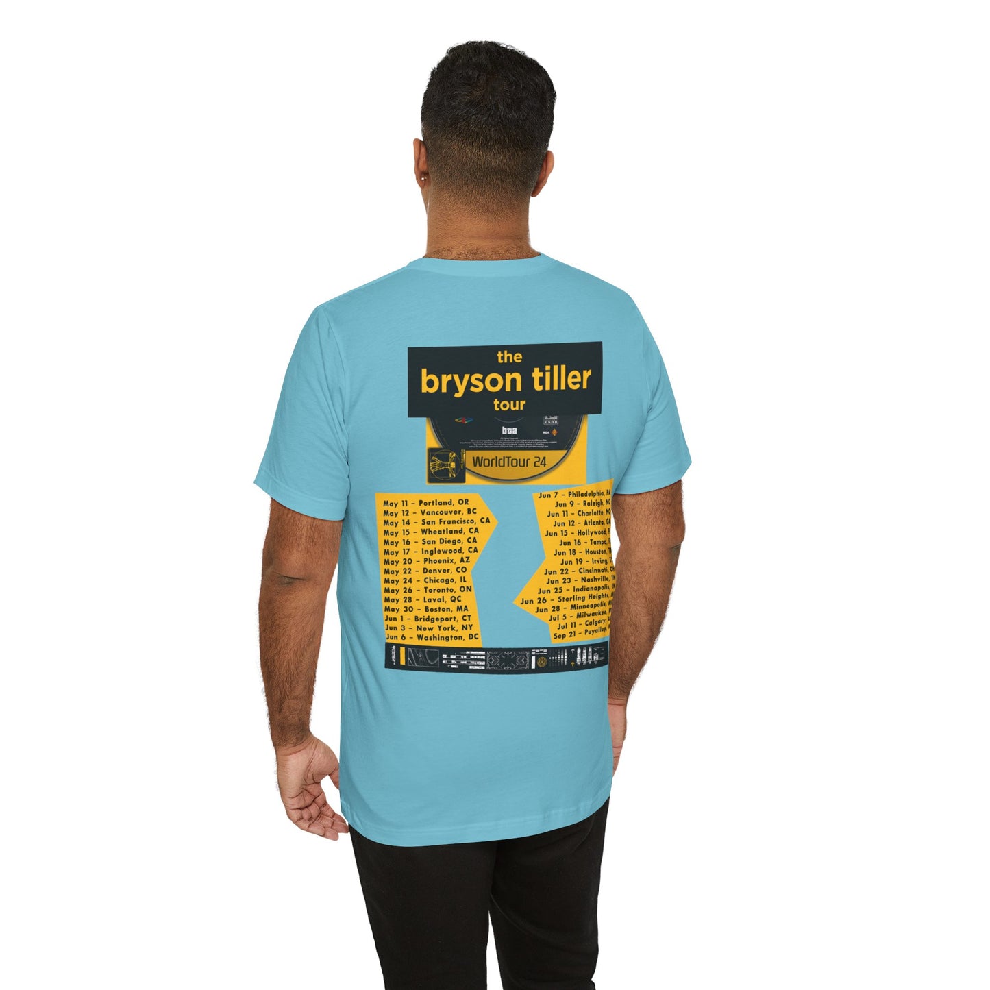 Bryson Tiller 2024 Tour (Double Sided With Dates) Unisex Shirt