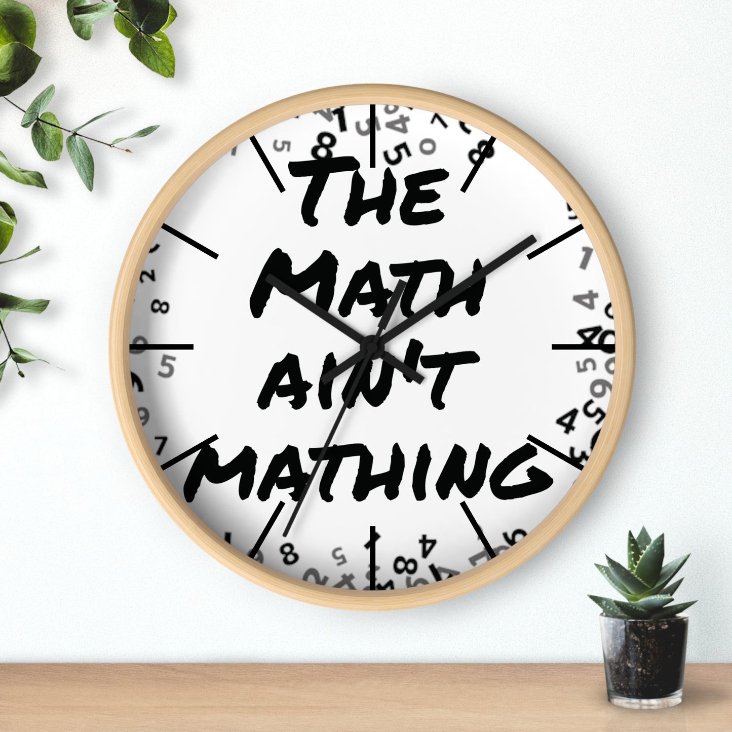 The Math ain't Mathing meme Wall Clock