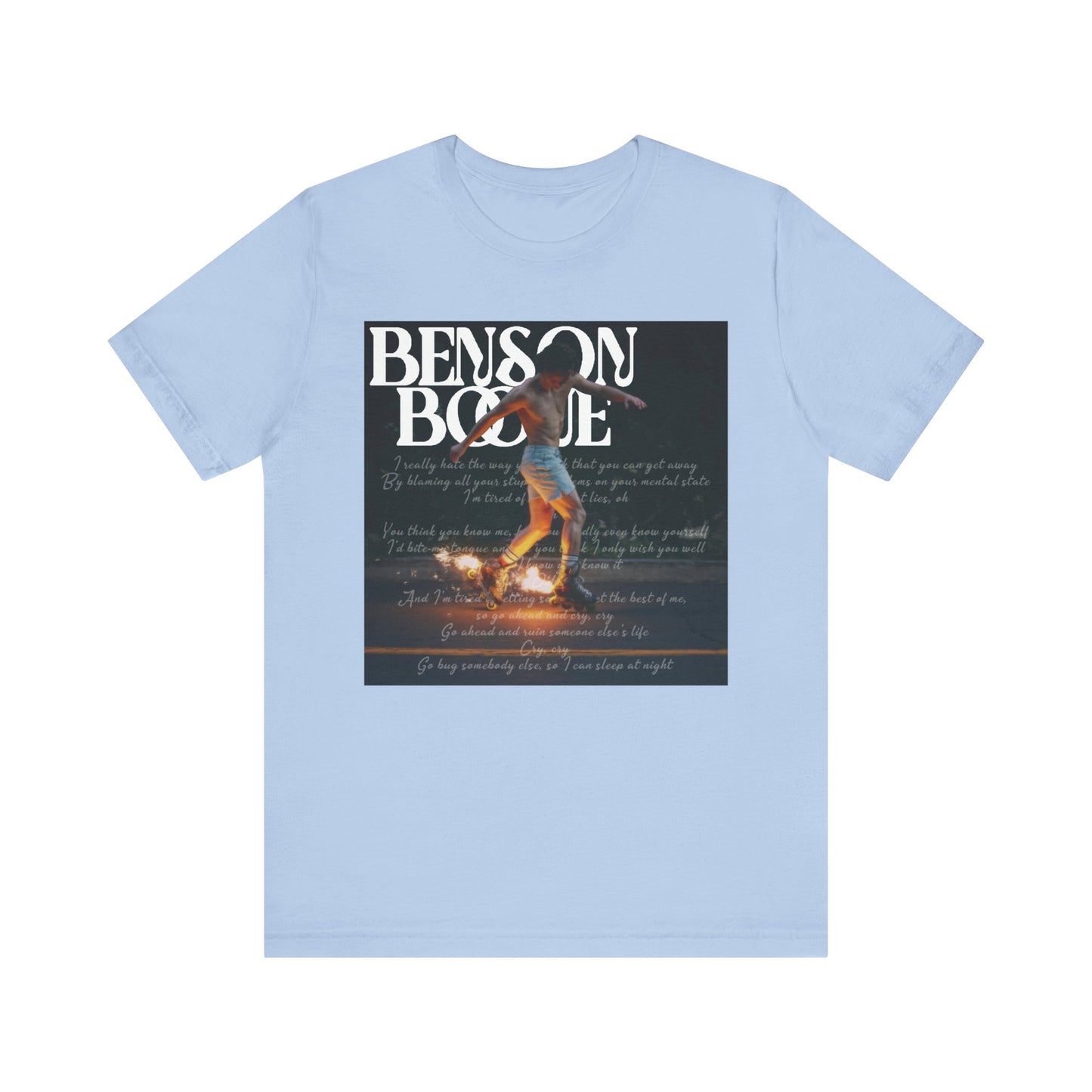 Benson Boone (CRY lyrics 2024 album) Tour Shirt Unisex Shirt